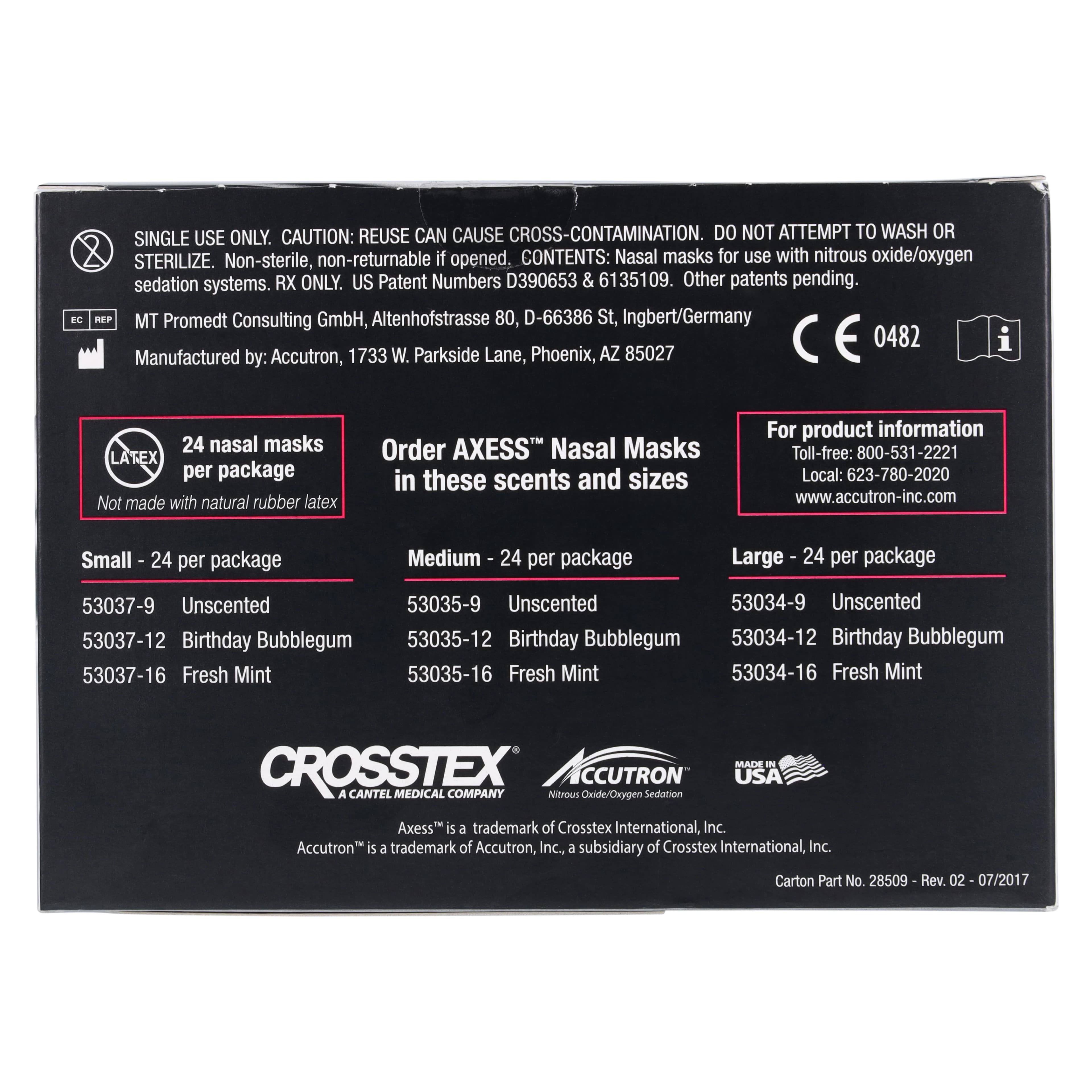 Axess Low Profile Nasal Mask, Small, Fresh Mint, Single-Use, 24/Pk, 53037-16 thumbnail 8