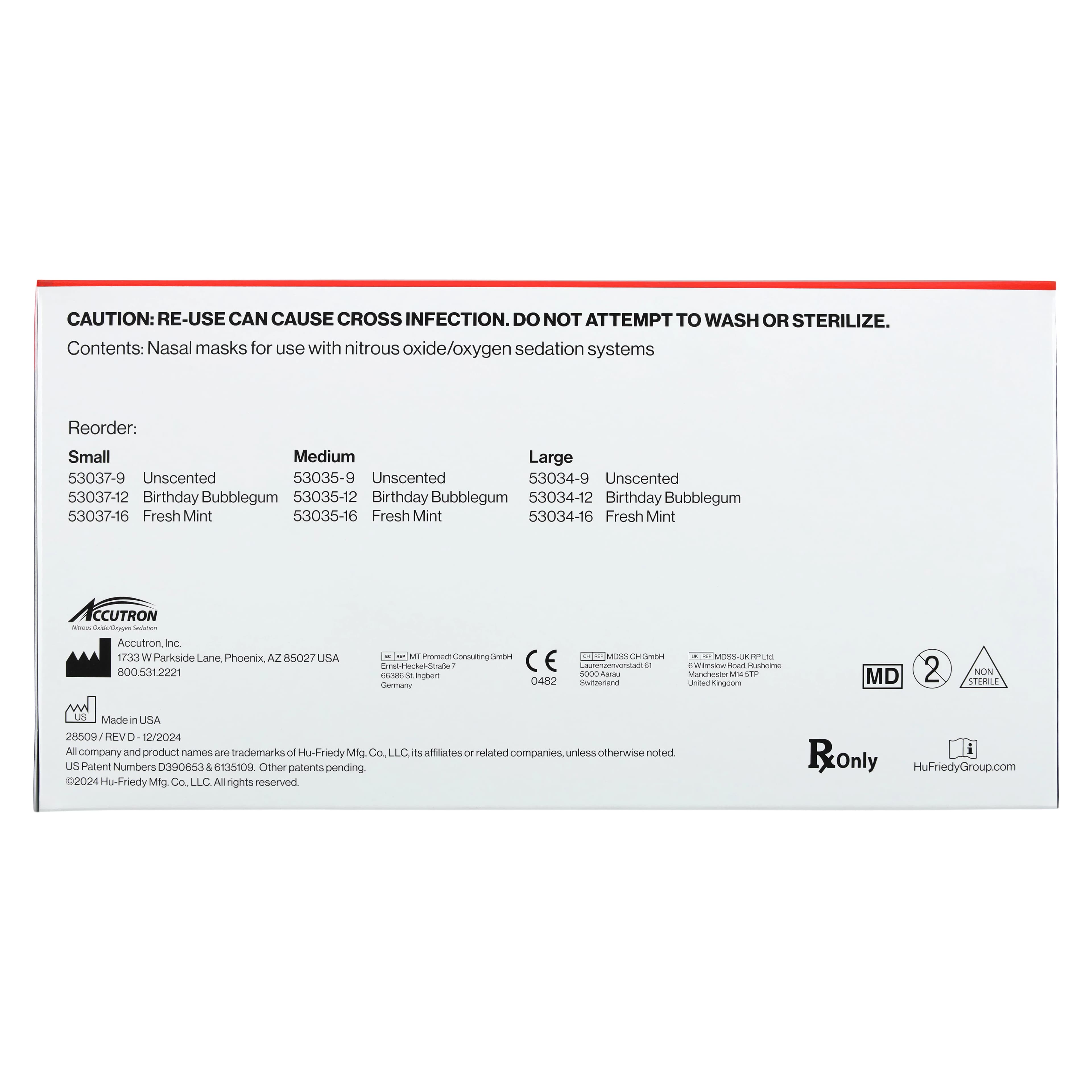 Accutron Axess Low Profile Nasal Mask, Medium, Clear, Unscented, Single-Use, 24/Pk, 53035-9 thumbnail 9
