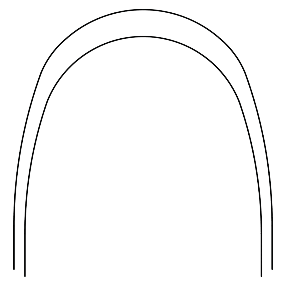 018 Lower Nitanium Archwire, Pro Form Arch, 0.018 in, 100/Package - 018 Lower Nitanium - Image 1