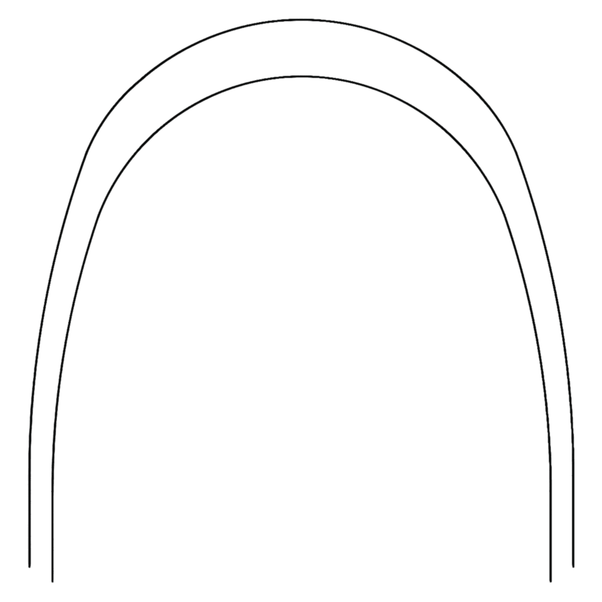 Pro Form Nitanium Upper Archwire, .018 x .018 in, 10/Package - 018 X 018 Upper Nitanium - Image 1
