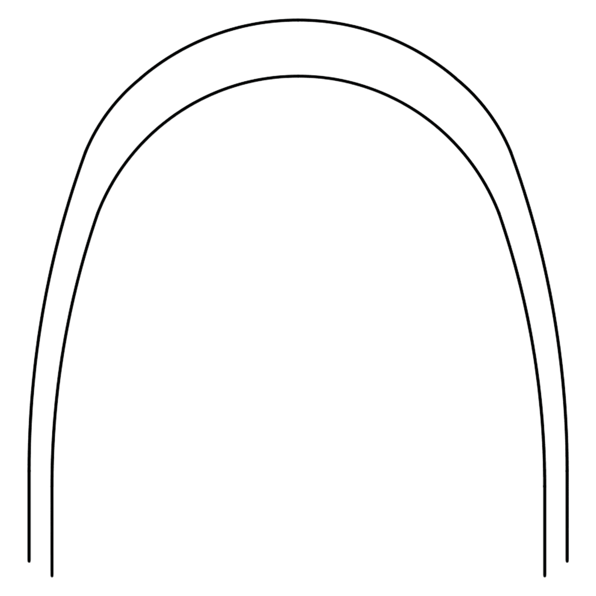Ortho Organizers Nitanium Archwire, Upper Pro Form, 0.018 x 0.025 in, Coated, 018X025 - 018X025 Up Pf Coated Nitanium - Image 1