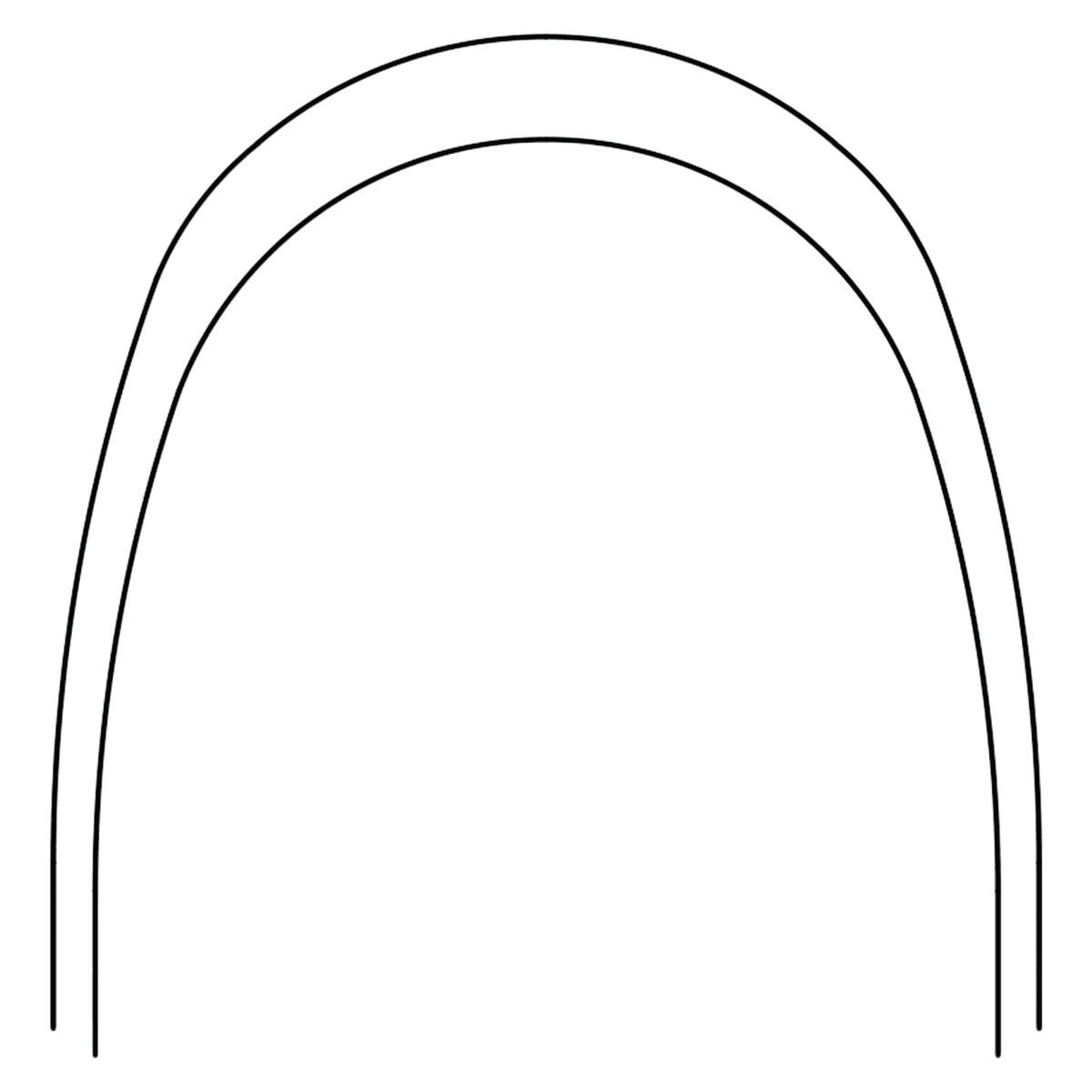 Bio-Kinetix Plus Nitanium Archwire, Upper Pro Form, 0.016" x 0.016", 10/Package - 016X016 Up Pf Bio-Kinetix Pls - Image 1