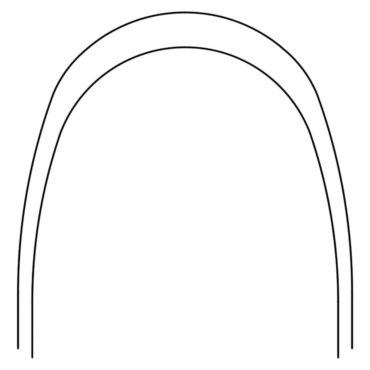 Bio-Kinetix Plus Nitanium Upper Pro Form Archwire, 0.016" x 0.022", 10/Package - 016X022 Up Pf Bio-Kinetix Pls - Image 1