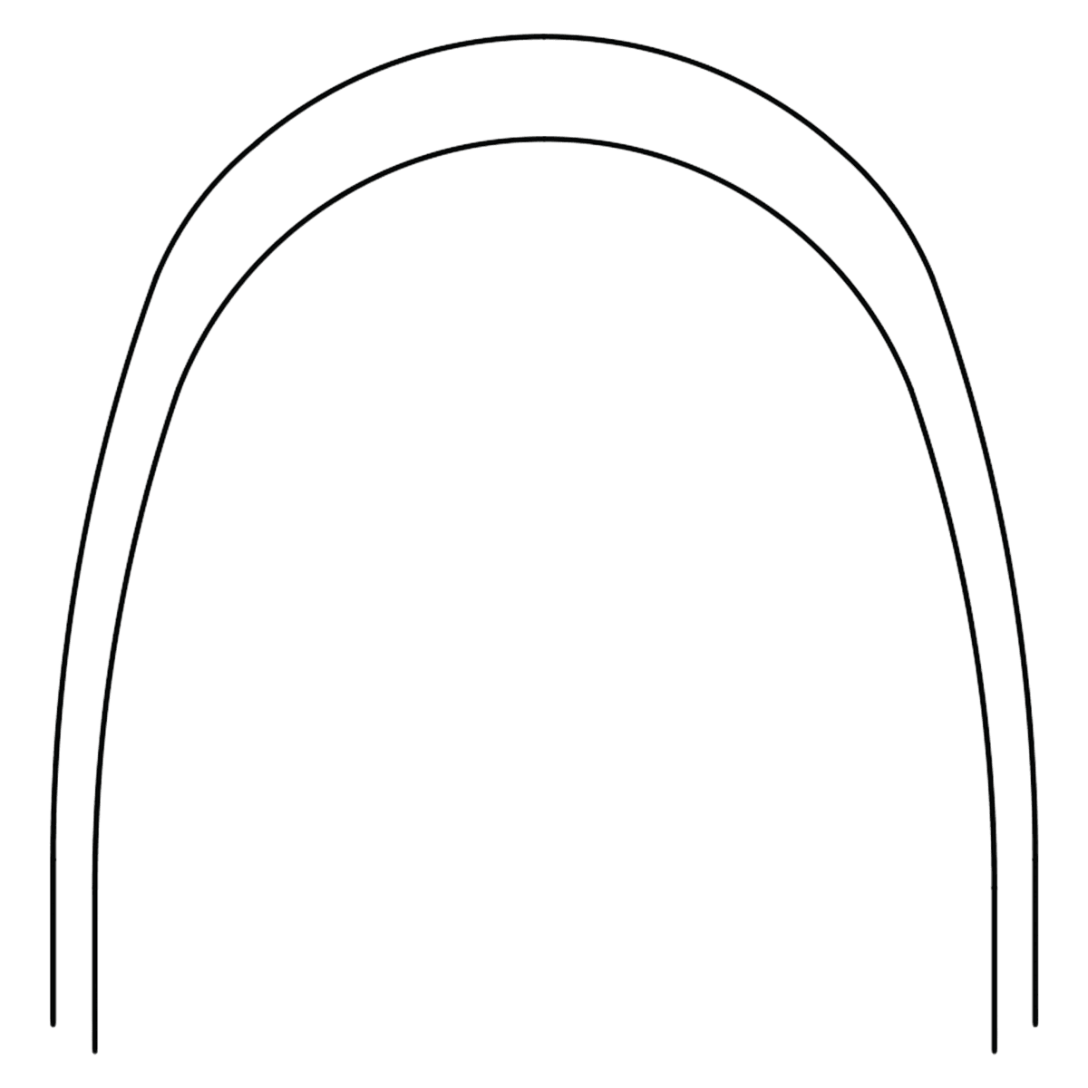 Bio-Kinetix Plus Nitanium Archwire, Lower Pro Form, 0.017" x 0.025", 10/Package - 017X025 Lo Pf Bio-Kinetix Pls - Image 1