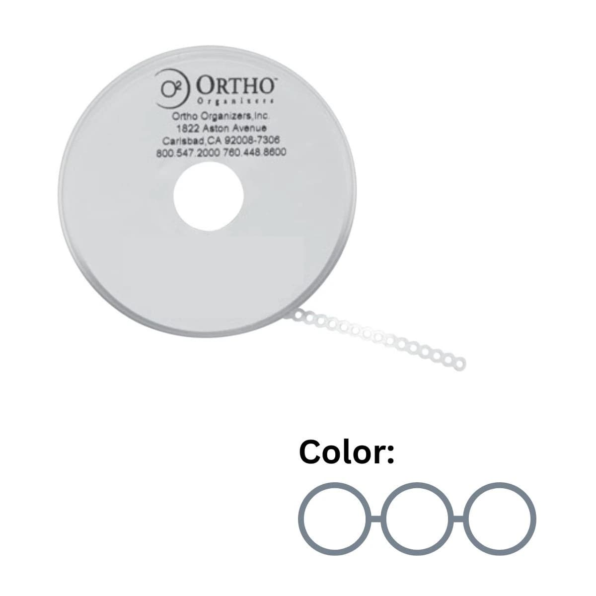 Henry Schein Orthodontics 120 O-Ties Metallic Silver Ligature Ties, 0.120 in, 30/Pk - 120 O-Ties Met. Silver - Image 1