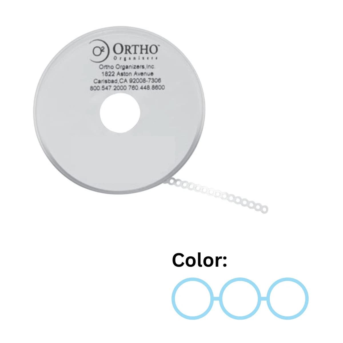 Henry Schein Orthodontics 120 O-Ties Ligature Ties, Sky Blue, 0.120 in, 30/Pk - 120 O-Ties Sky Blue - Image 1