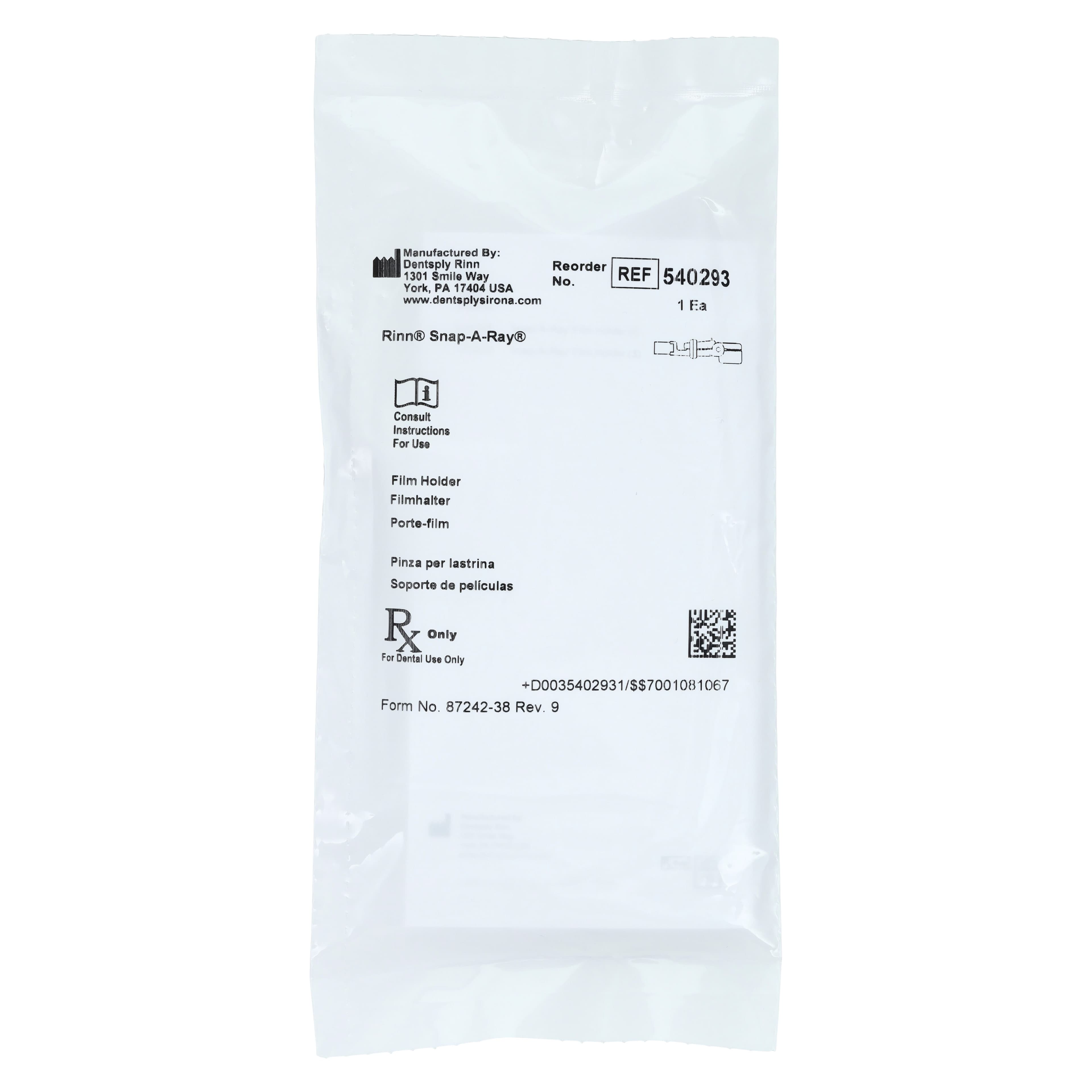 Snap-A-Ray® Film Holder, Universal, Autoclavable, 1/Pkg, 540293 thumbnail 2