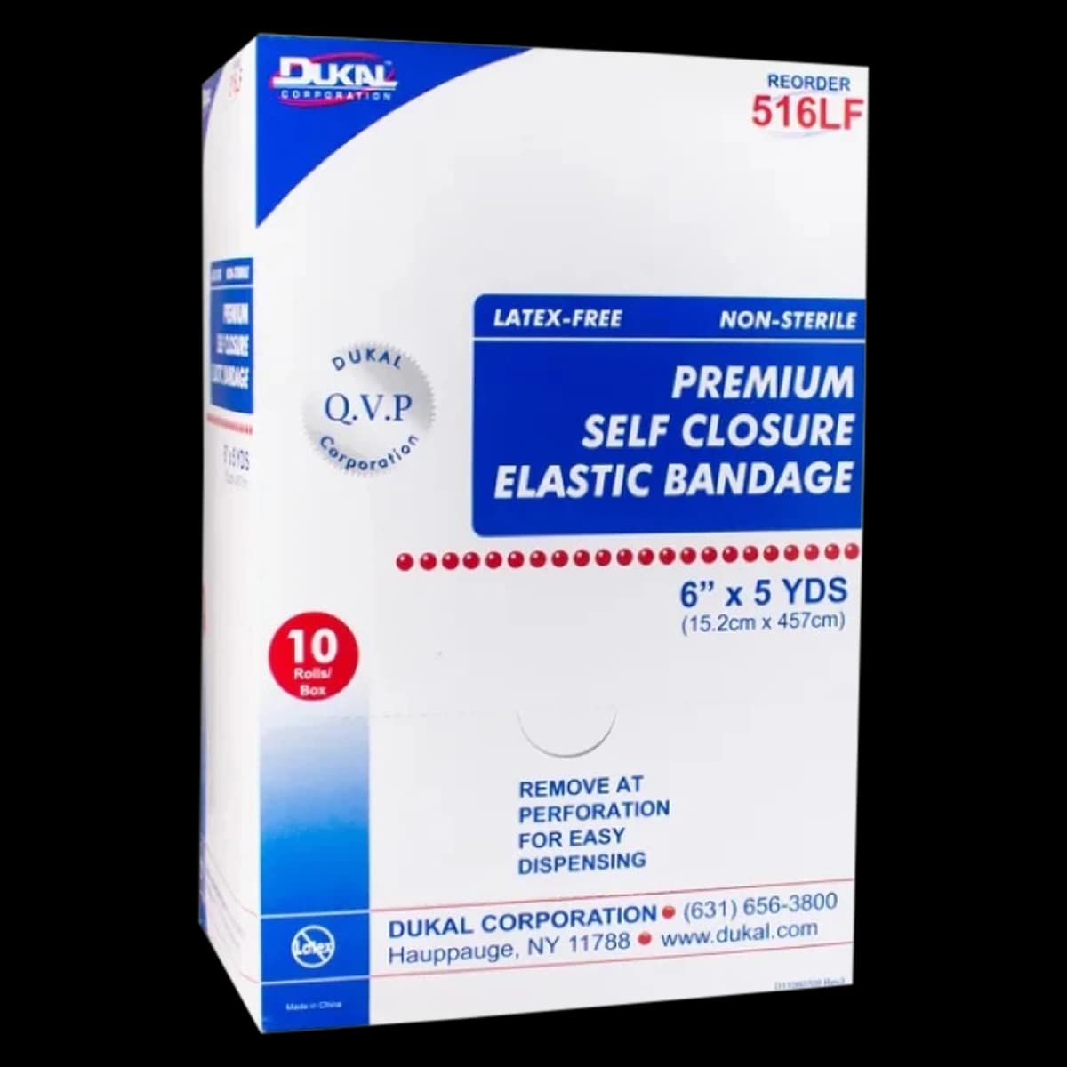 Dukal Elastic Bandage, Cotton/Polyester, 6" x 5 yd, Beige, Non-Sterile, 10/Box thumbnail 2