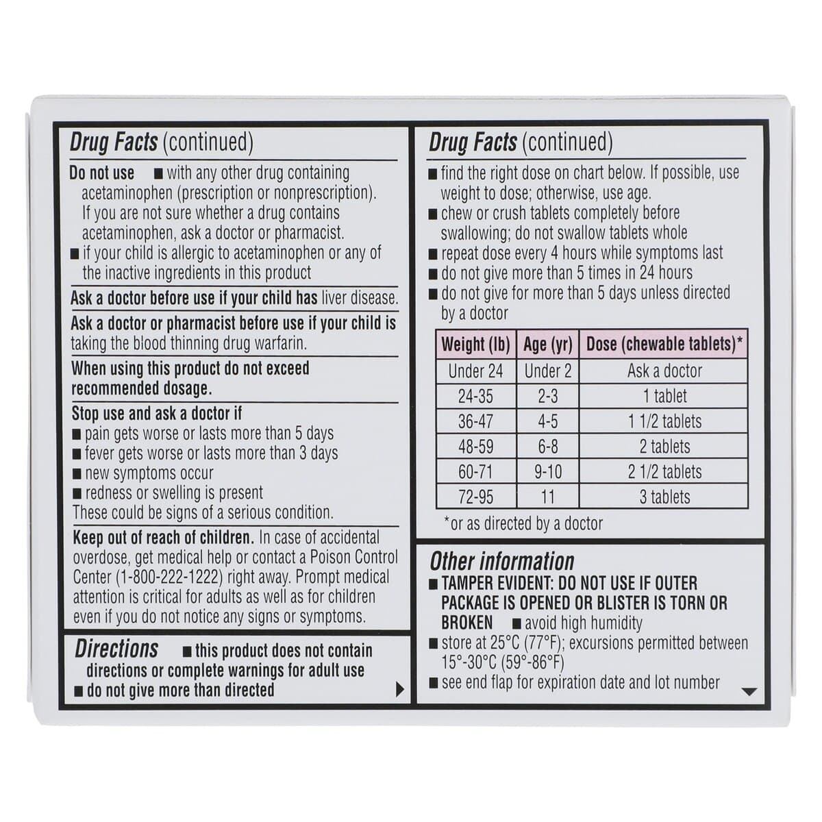 Mapap Children's Chewable Tablets, 160 mg, 24/Bottle thumbnail 2