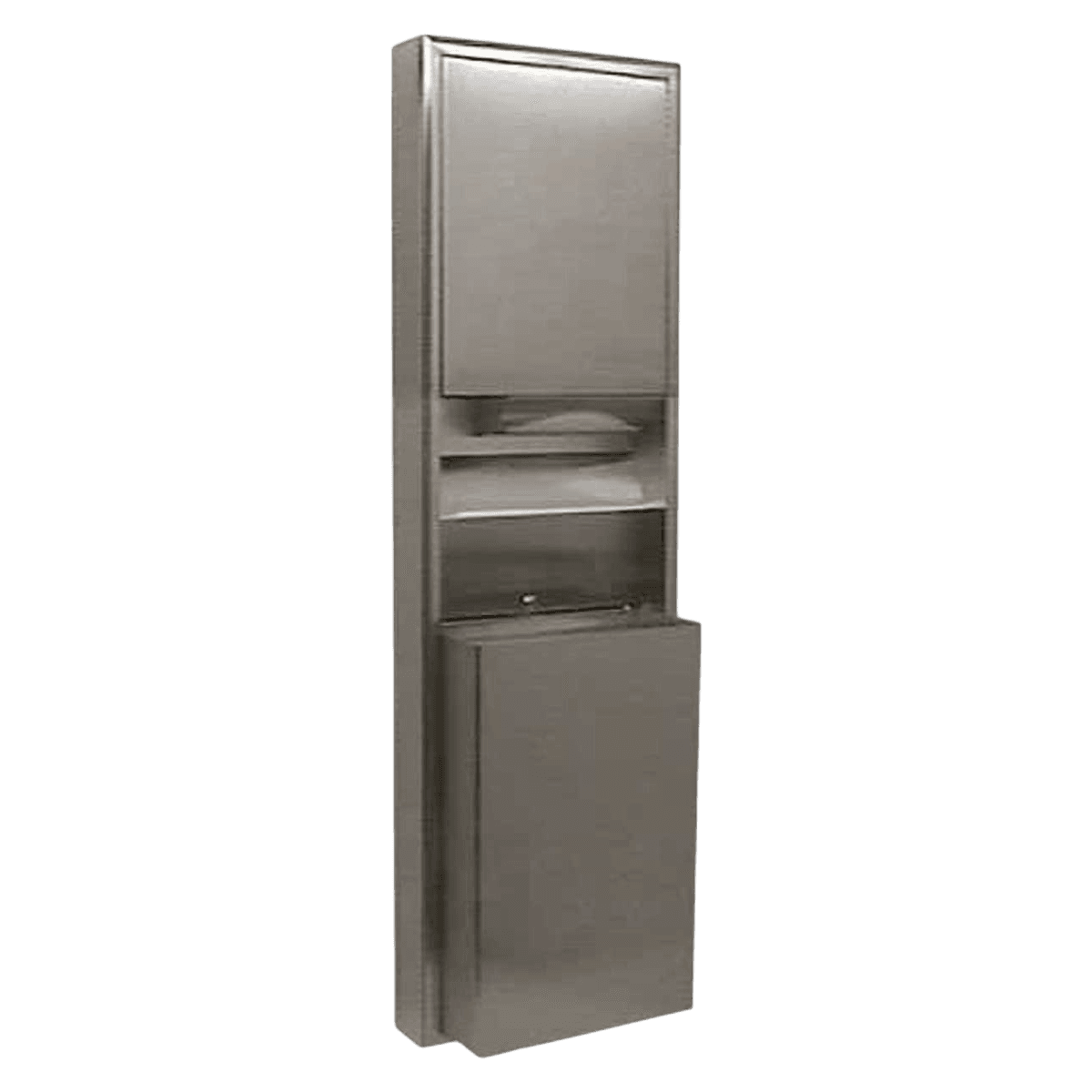 Bobrick Convertible Paper Towel Dispenser and Waste Receptacle - Dispenser Ppr Twl/Waste Recept - Image 1