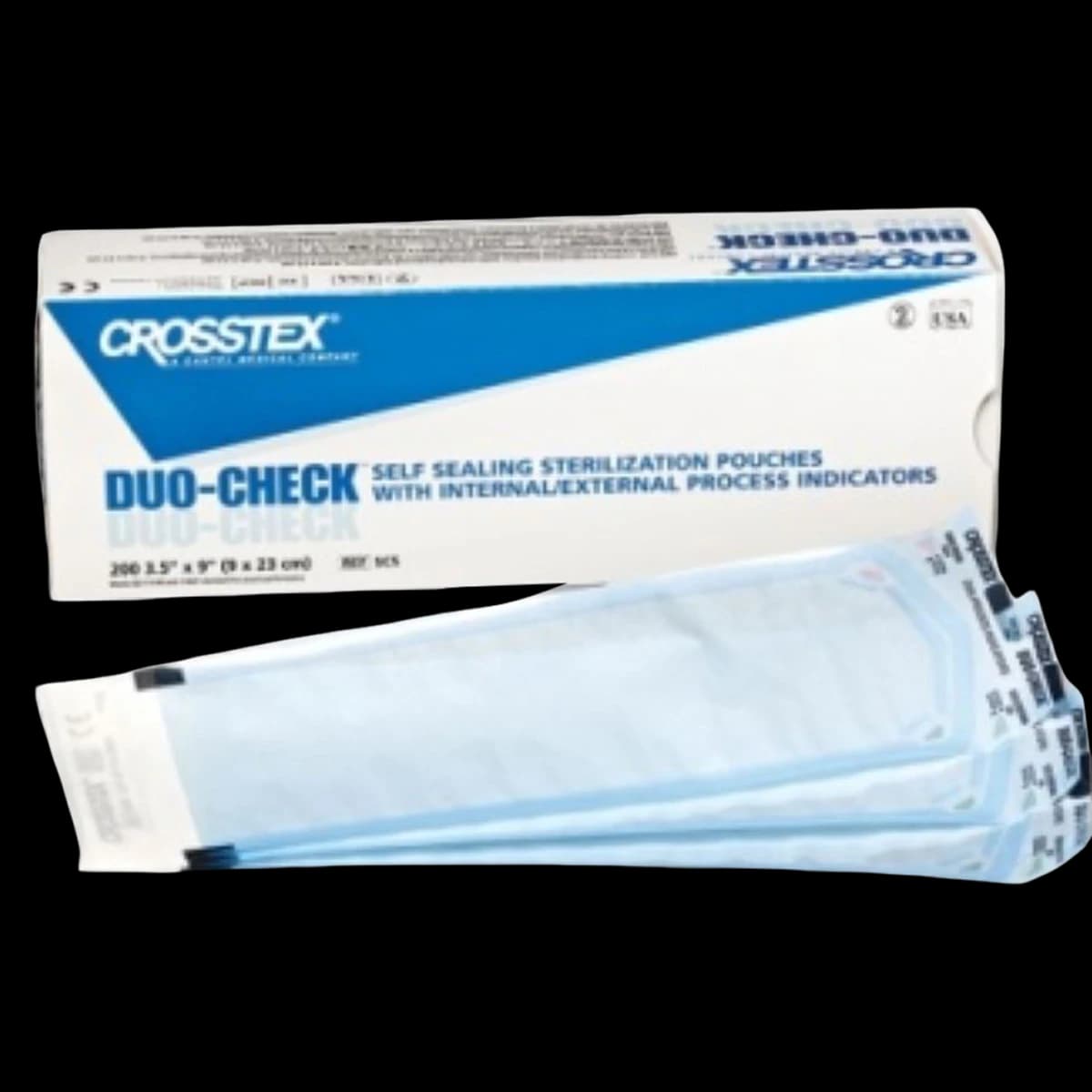 Crosstex Pouch Strl Duo-Check Heat Seal, 6 in x 10 in, 2000/Case - Pouch Strl Duo-Check Heat Seal - Image 1