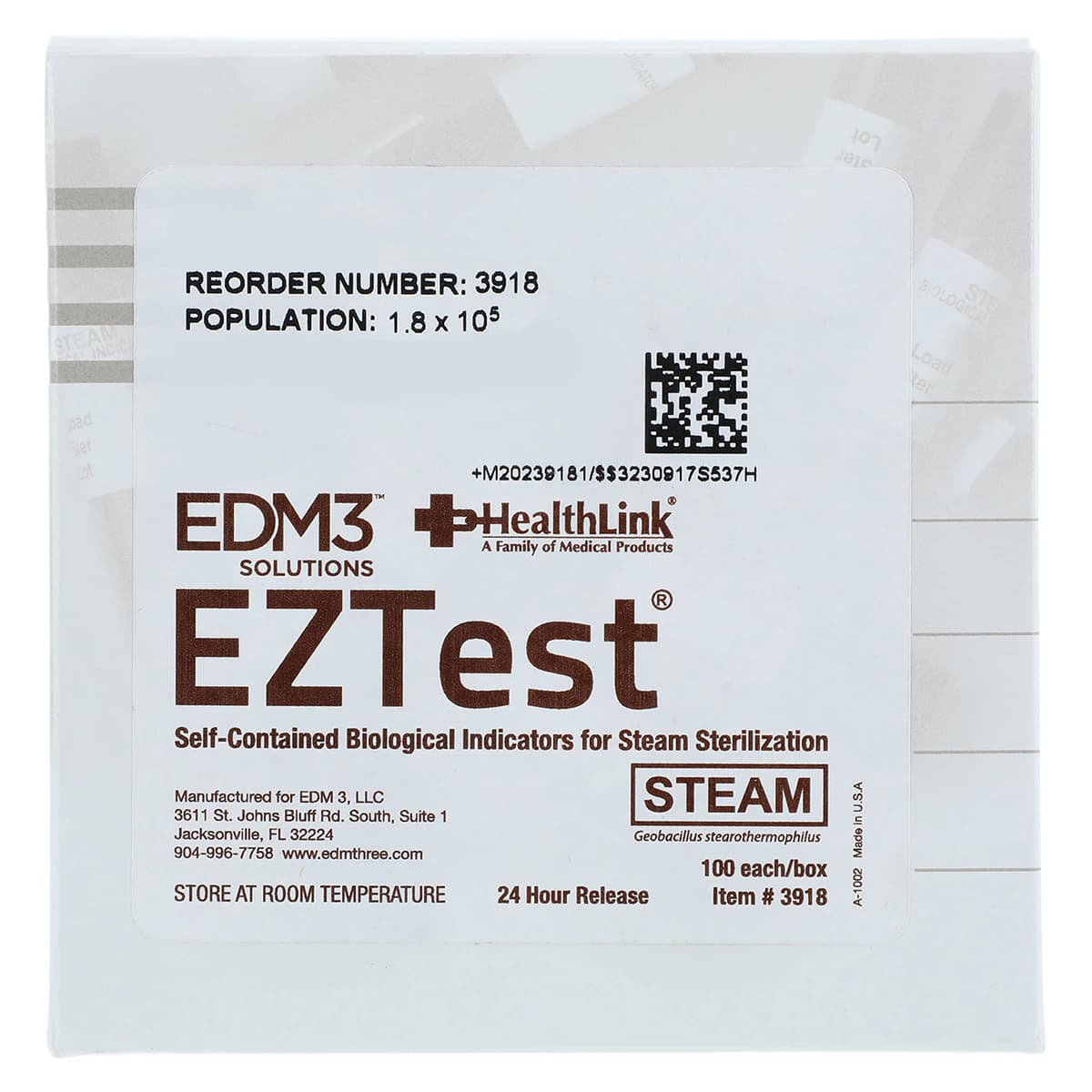 EZTest Steam Biological Indicator Ampules, 100/Box thumbnail 8