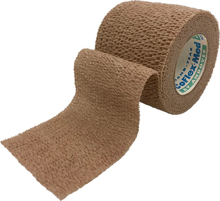 CoFlex Med Self-Adherent Elastic Bandage, 4" x 5 Yd, Tan, Sterile, 18/Case - Bandage CoFlex Med ST Tan - Image 1