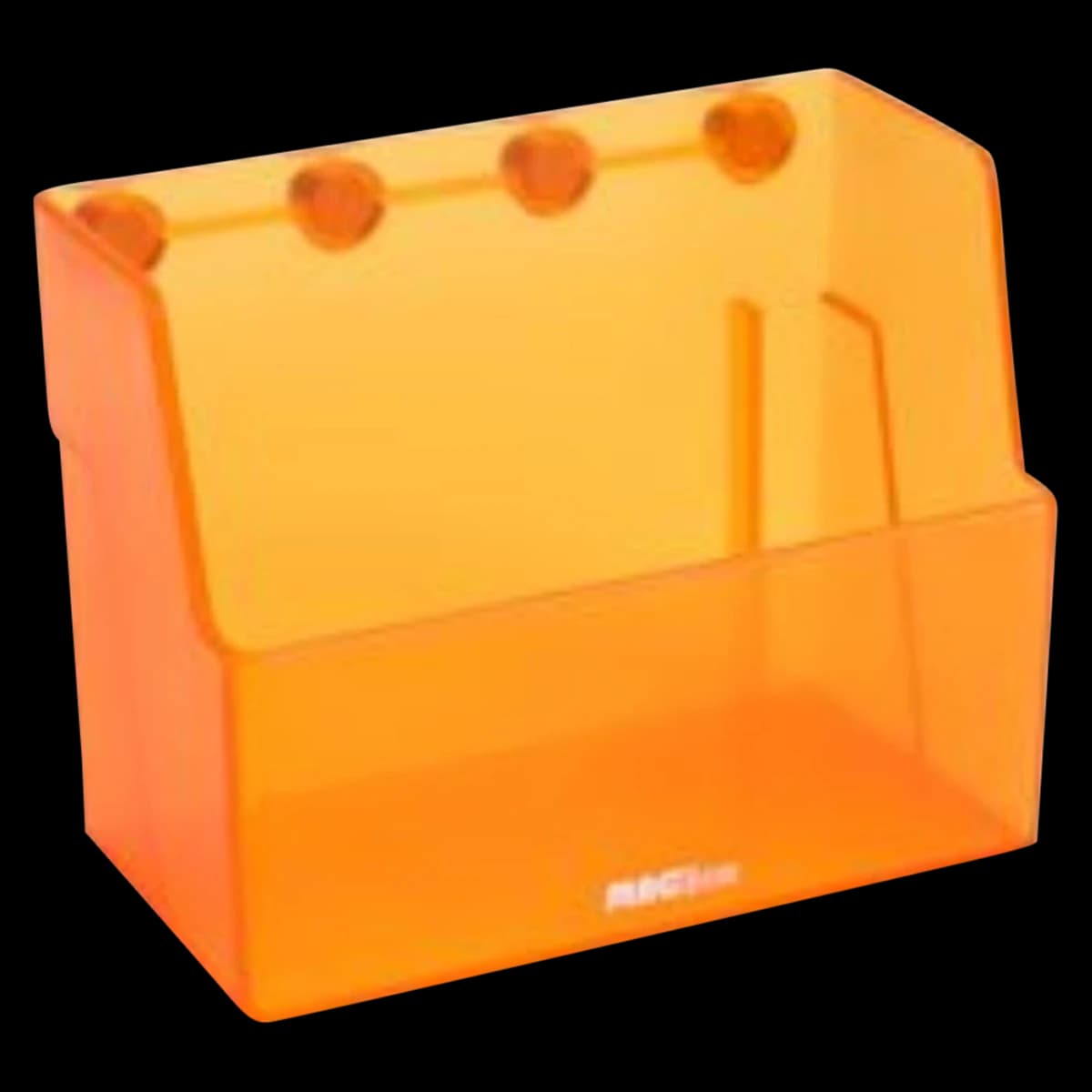 Heathrow Scientific MagBox Magnetic Lab Holding Box, ABS Plastic, Translucent Orange, 5.1 x 3 x 4 in, Each - Magnetic Lab Holding Box - Image 1