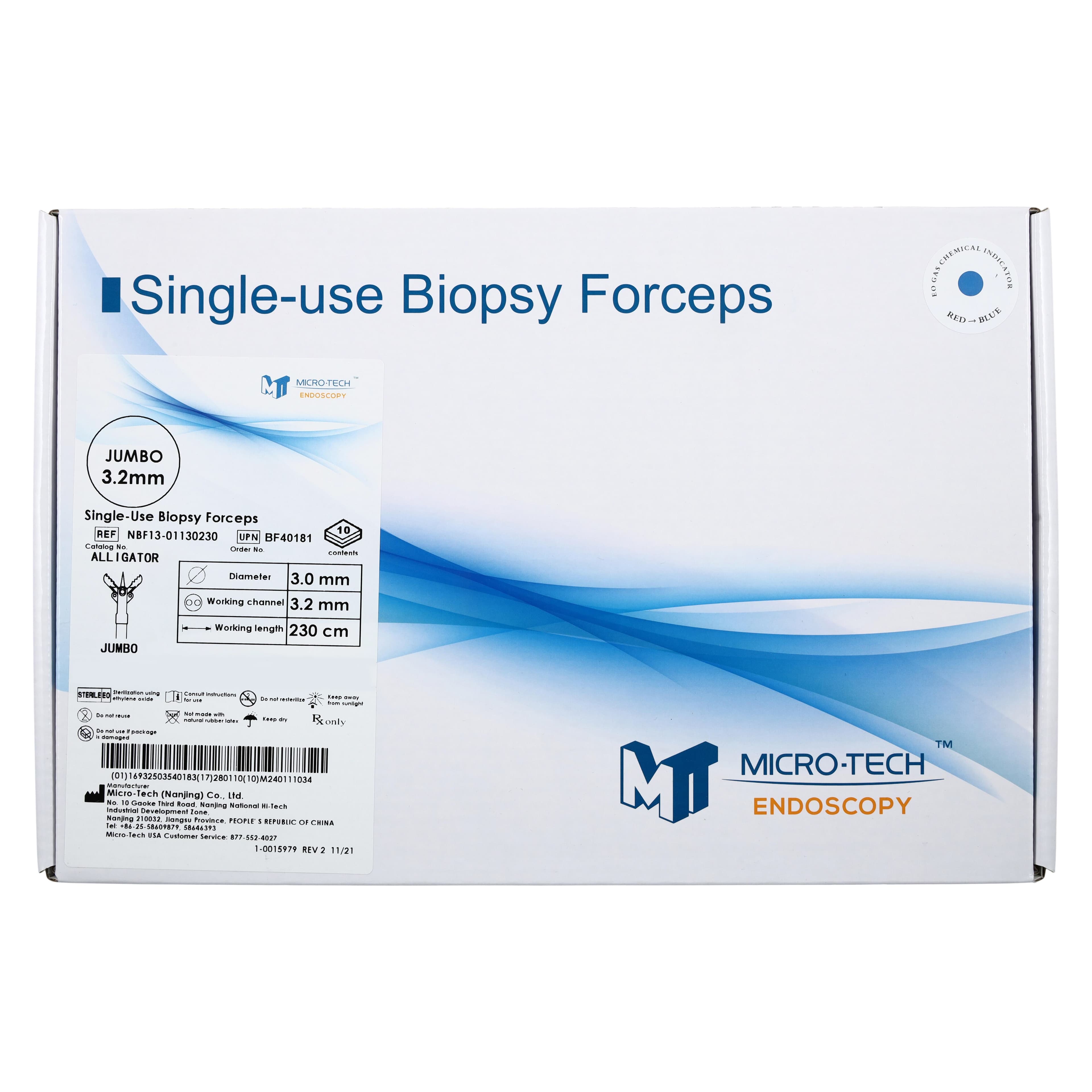 Micro-Tech Endoscopy Jumbo Biopsy Forceps, Single-Use, 230cm, 10/Box thumbnail 6