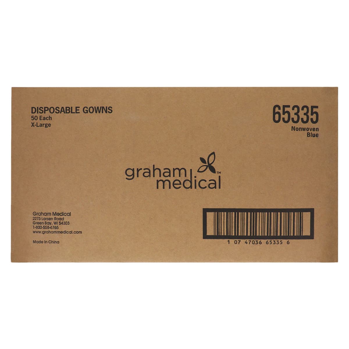 Graham Medical Exam Gown, Slip-On, Non-Woven, Non-Sterile, X-Large, Blue, 36 in x 48 in, 50/Case thumbnail 3