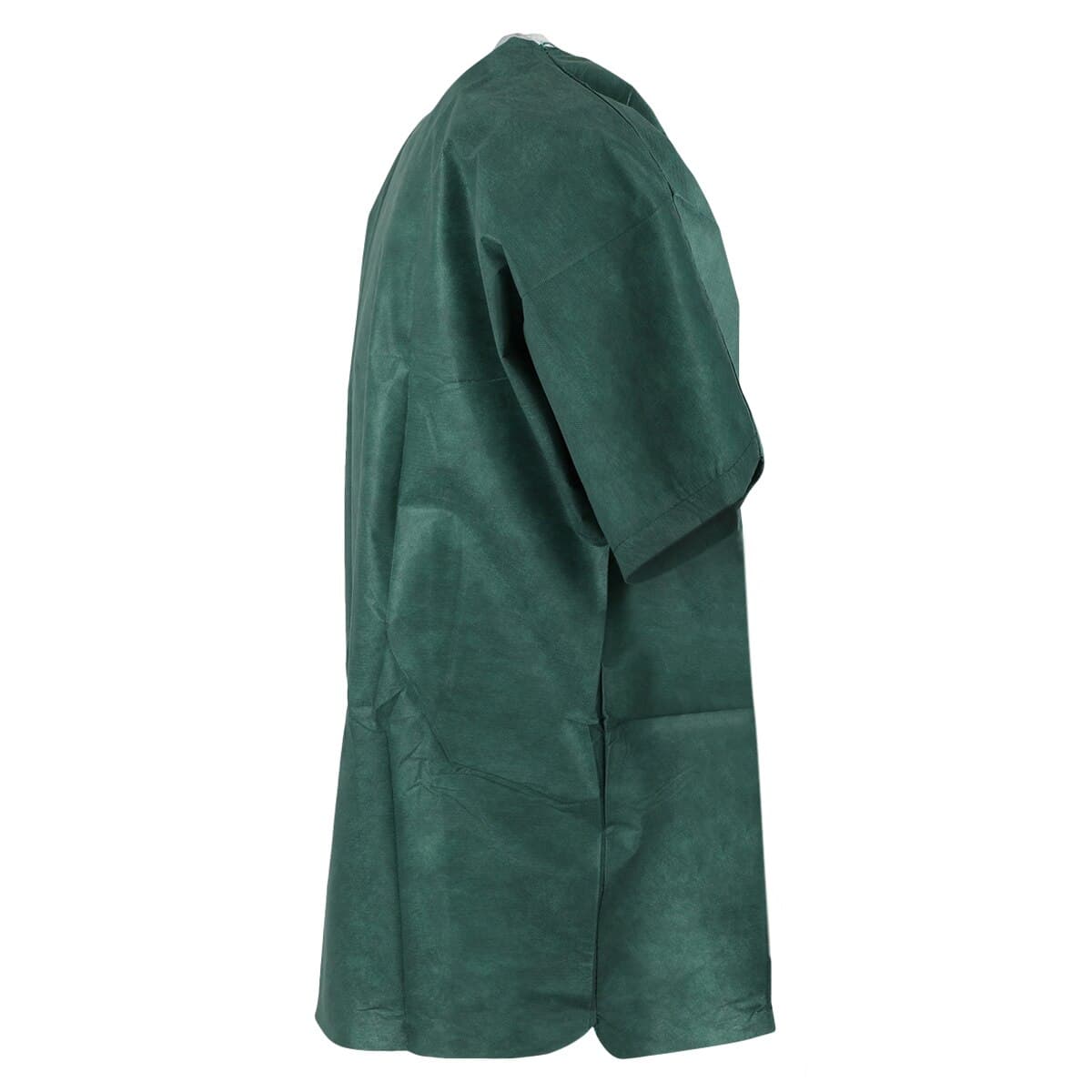 Graham Medical Patient Scrub Shirt, SMS Disposable, Medium, Dark Green, Short Sleeve, V-Neck, Unisex, 30/Case thumbnail 3