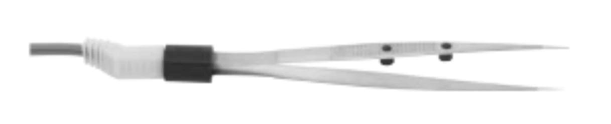 Conmed Bipolar Forceps, .7mm Micro-Tip with Stops, 5-1/2" - Forceps .7mm Micro-Tip w/Stops - Image 1