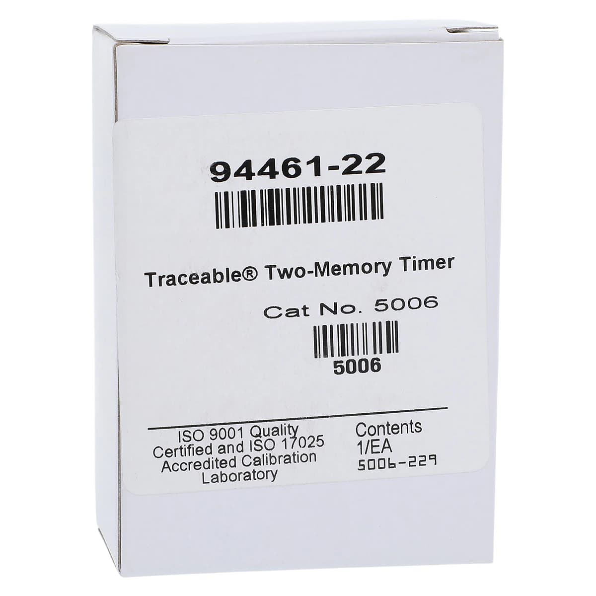 Traceable Two-Memory Timer, 23 Hours 59 Minutes 59 Seconds, Audible Alarm, LCD Display, 2-3/4x2-1/8x7/8" - Traceable Two-Memory Timer - Image 1