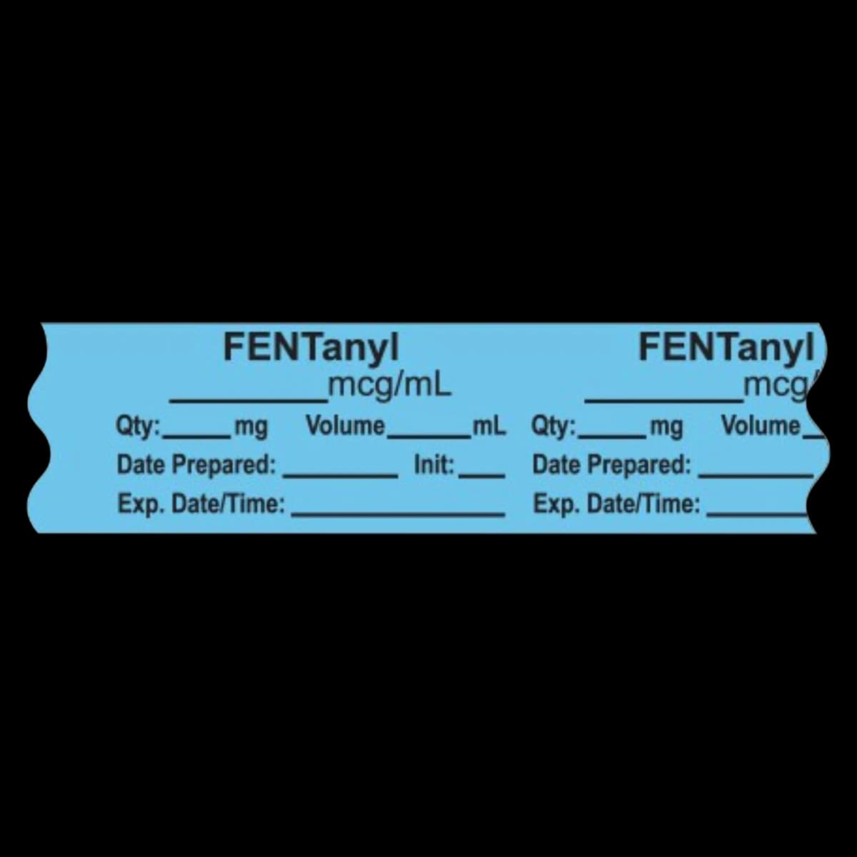 Tape Label Fentanyl Blue, Anesthesia DTI, 3/4" x 500", 3" Core, 500/Roll - Tape Label Fentanyl Blue - Image 1