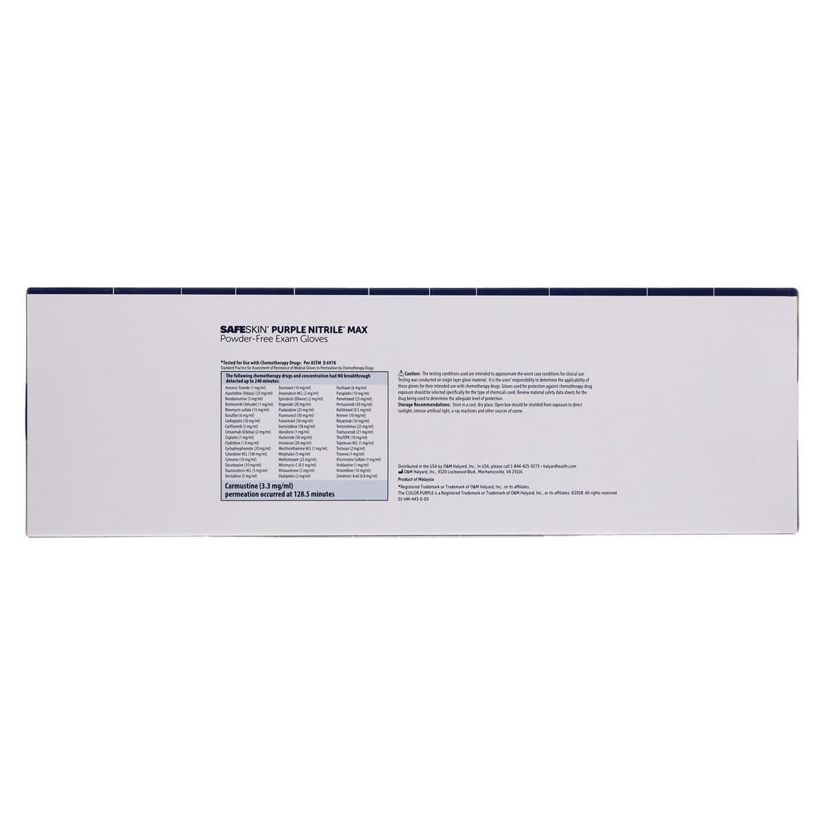 PURPLE NITRILE MAX Exam Gloves, Powder Free, Non-Sterile, Medium, Purple, 50/Box thumbnail 8