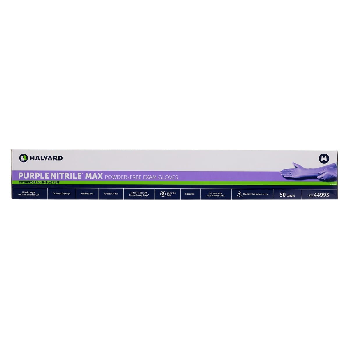 PURPLE NITRILE MAX Exam Gloves, Powder Free, Non-Sterile, Medium, Purple, 50/Box thumbnail 5