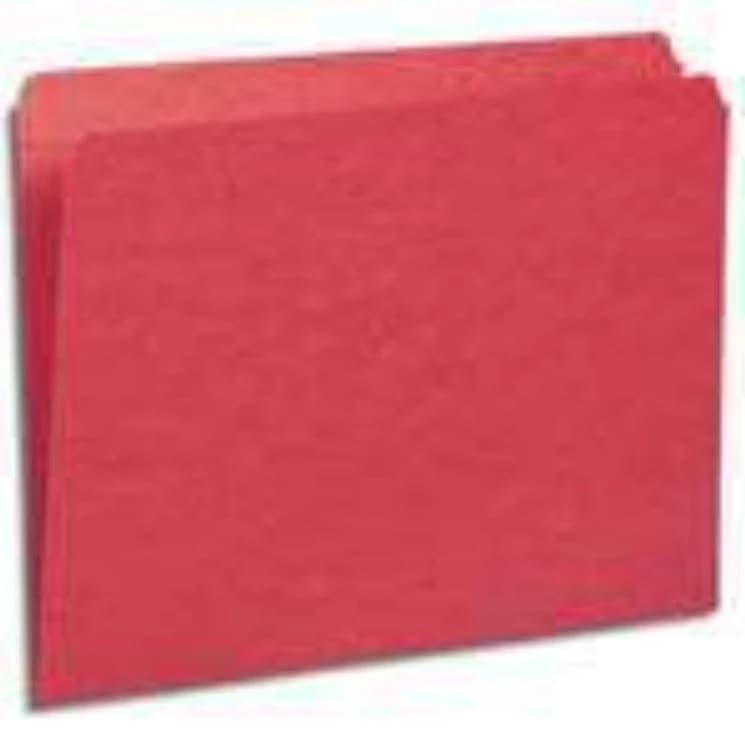 S&W Manufacturing Top Tab File Folder, Letter Size, Red, 500/Case - Folder File Top Tab Letter - Image 1
