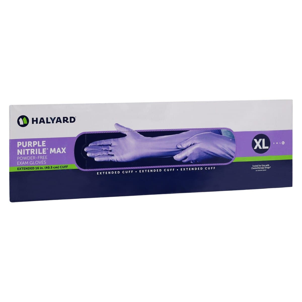 Purple Nitrile MAX Exam Gloves, Powder-Free, Non-Sterile, Textured, XL, Purple, 50/Box thumbnail 4