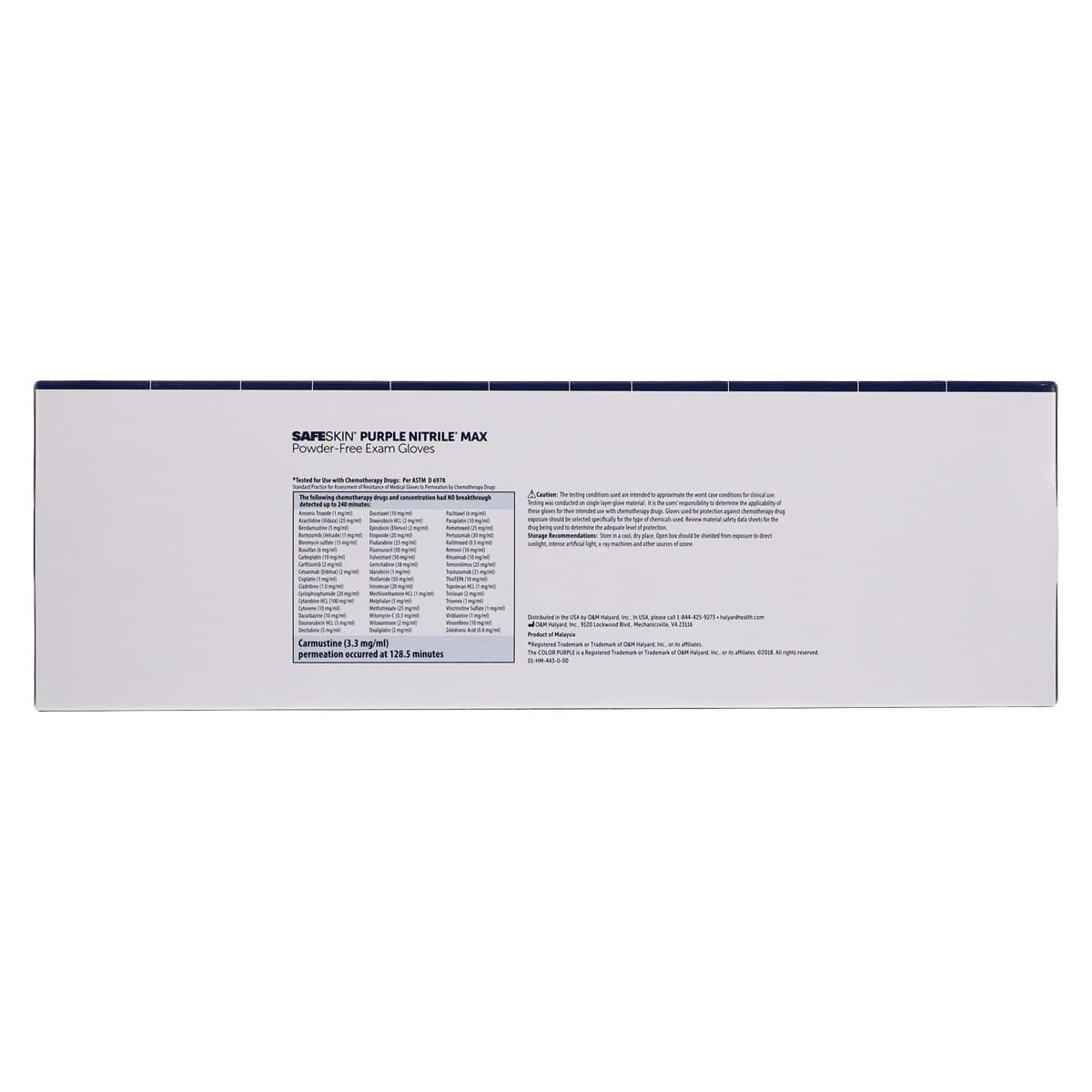 Purple Nitrile MAX Exam Gloves, Powder-Free, Non-Sterile, Small, Purple, 50/Box thumbnail 8
