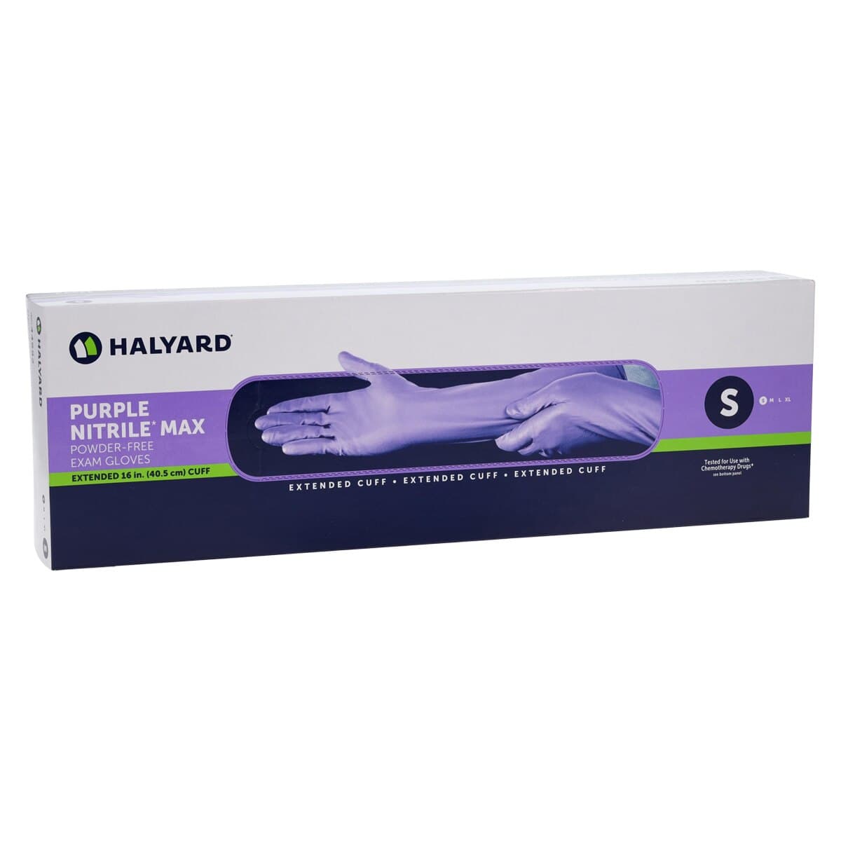 Purple Nitrile MAX Exam Gloves, Powder-Free, Non-Sterile, Small, Purple, 50/Box thumbnail 4