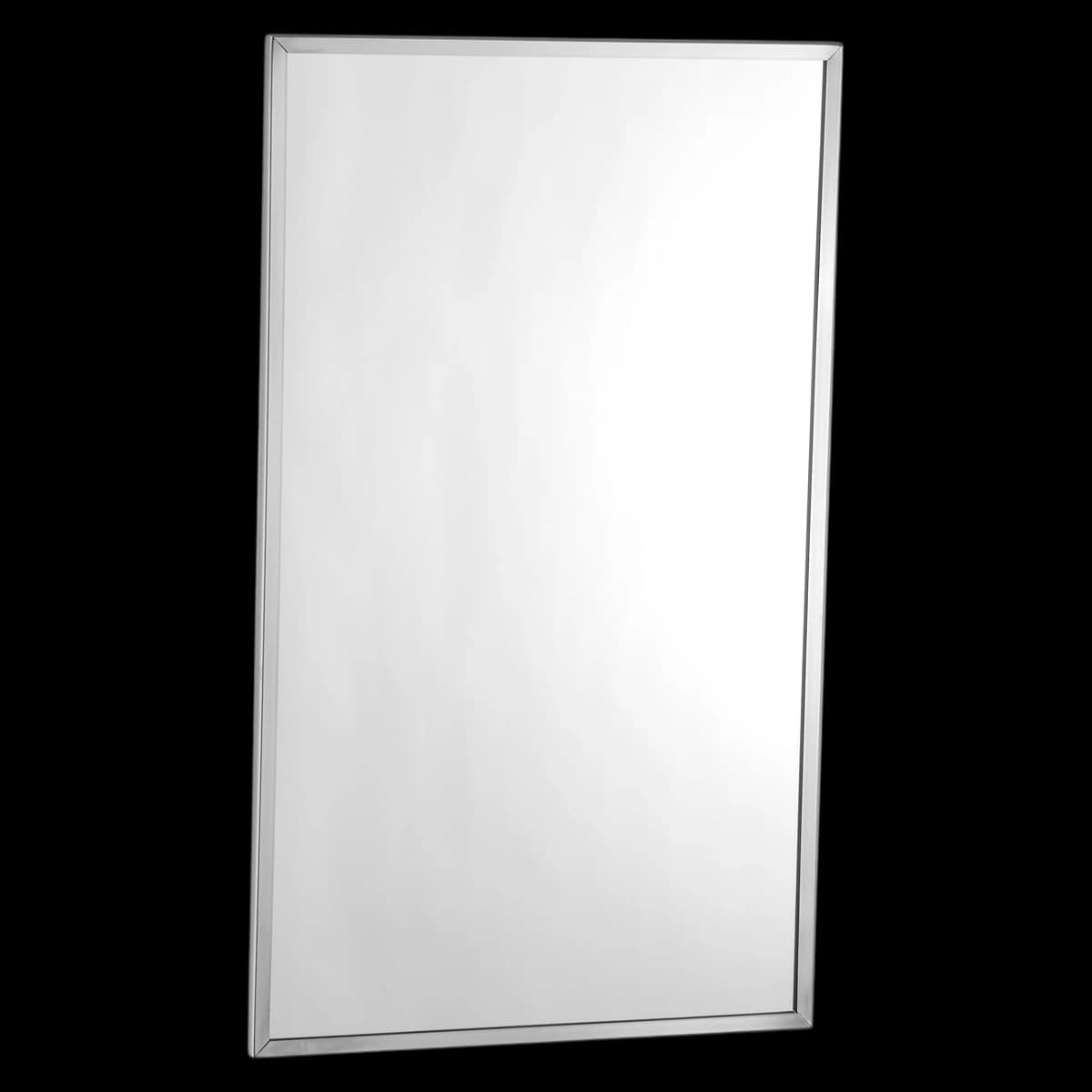 Bobrick Channel-Frame Mirror, Stainless Steel, Silver, 18" x 30" - Channel-Frame Mirror 18x30 - Image 1