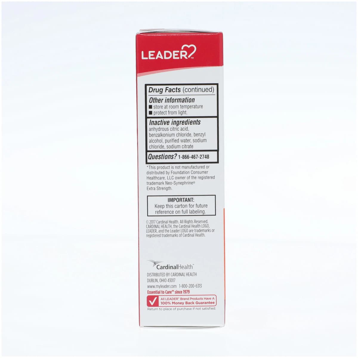 Raritan Pharmaceuticals Phenylephrine HCl Nasal Spray, Extra Strength 1%, 30 ml Bottle thumbnail 5