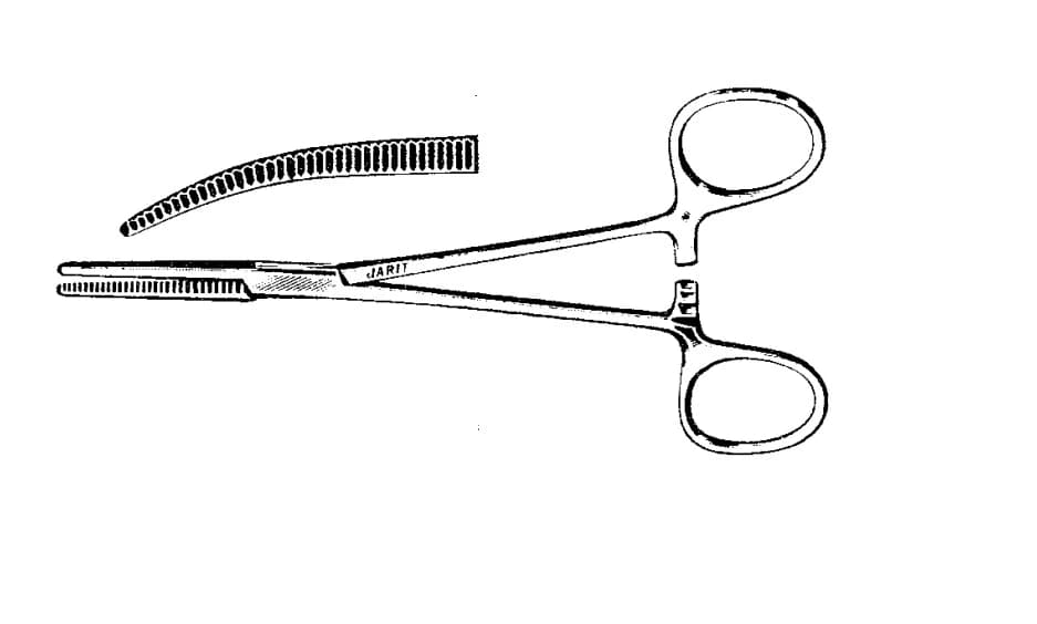 Jarit Crile Forceps, Curved, 5-3/4" - Forceps Crile Curved - Image 1
