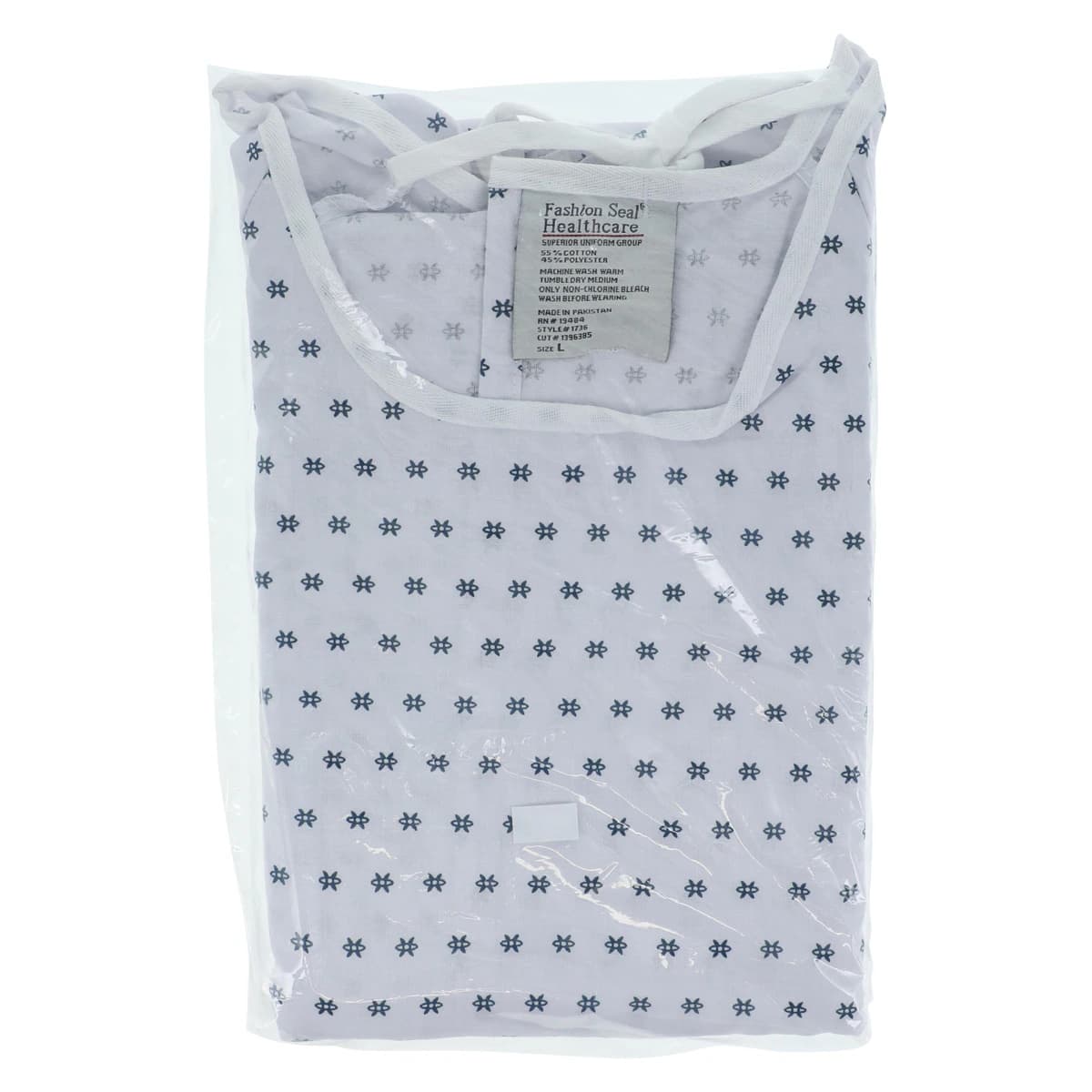 Fashion Seal Patient Gown, Adult Unisex, Snowflake Print, Cotton/Polyester, Latex-Free, Non-Sterile, Each thumbnail 5