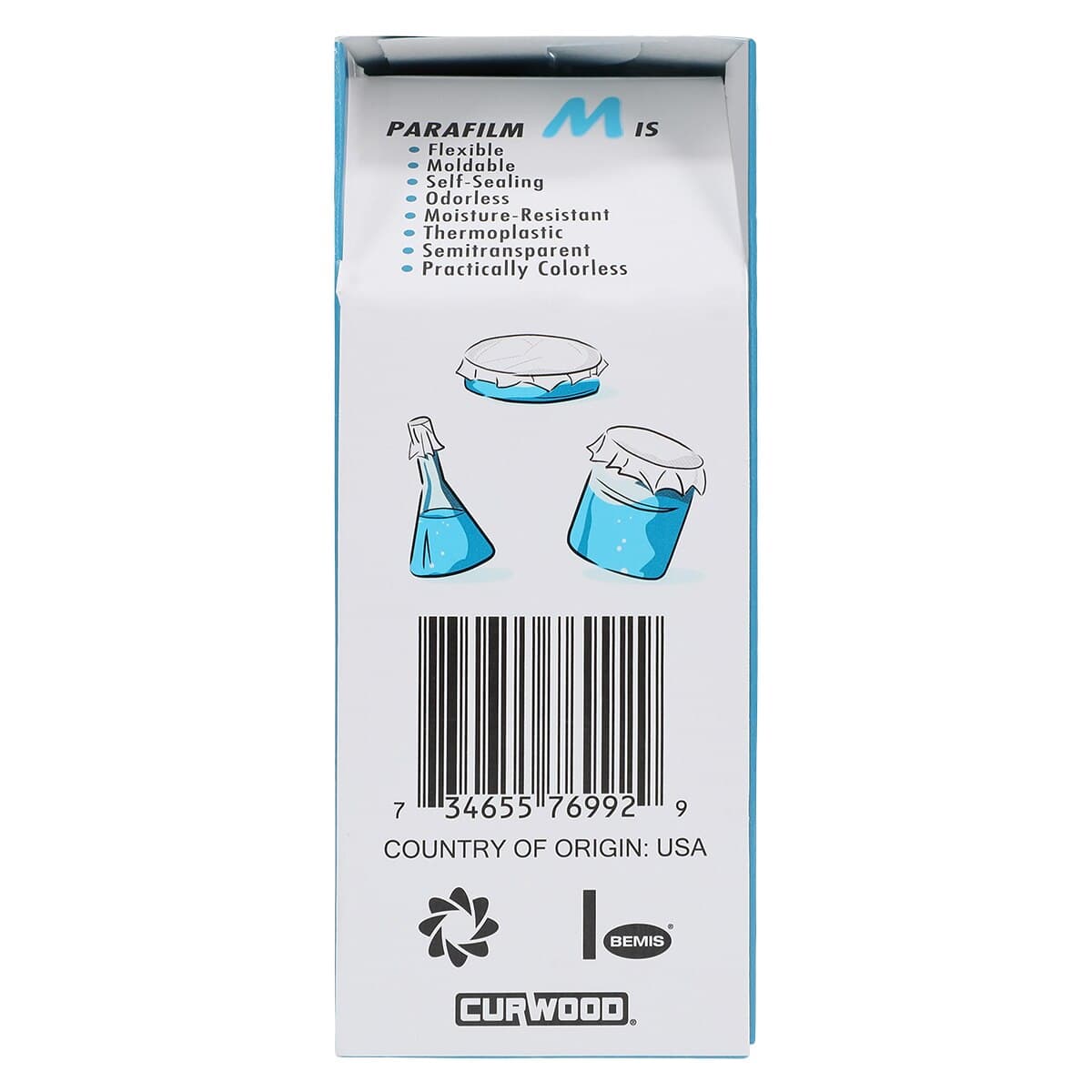 Parafilm M Laboratory Sealing Film, 2 in x 250 ft (50 mm x 75 m), Natural, 1 Roll thumbnail 5