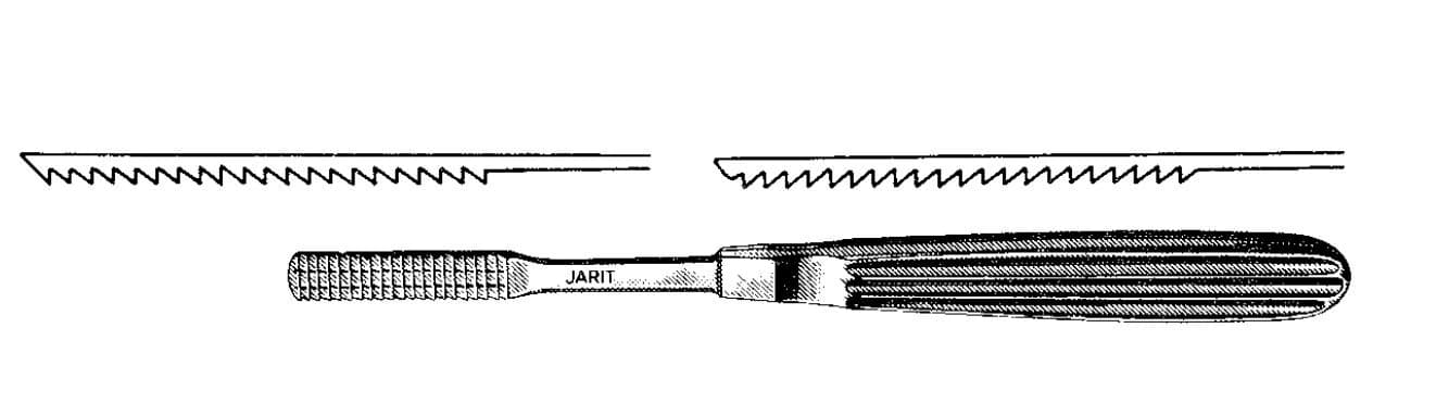 Jarit Maltz Plastic Surgery Rasp, Straight Upstroke, 6-1/2" (165mm), Each - Rasp Maltz Strt UpStroke 165mm - Image 1