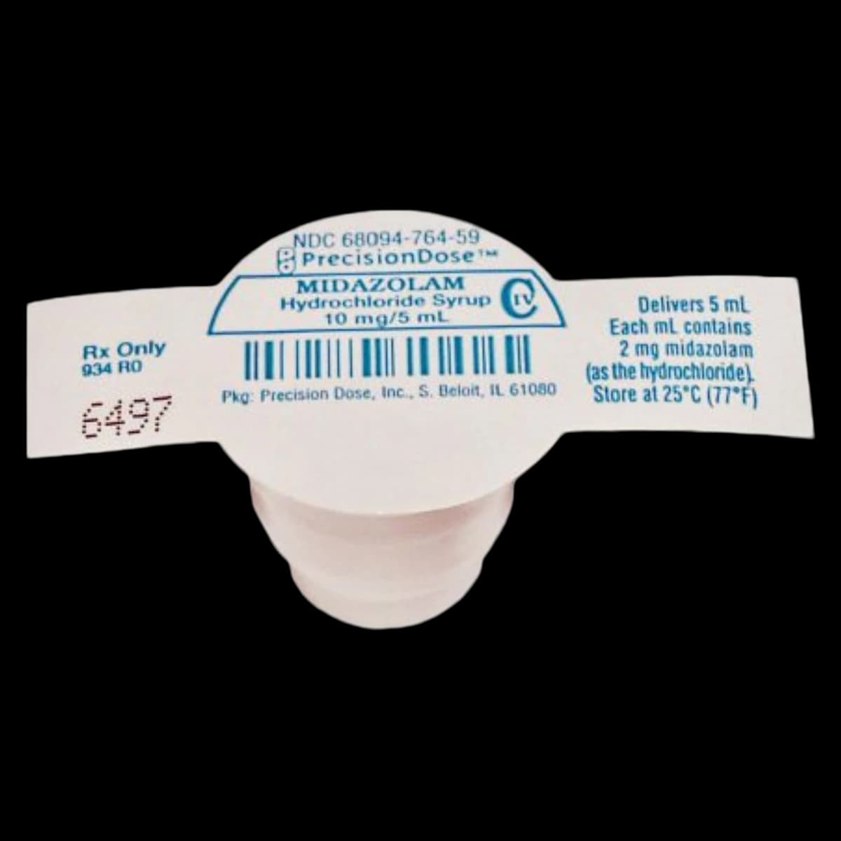 Midazolam HCl Oral Syrup 2 mg/mL, Unit Dose Cup 5 mL, 30/Package (Precision Dose) - Midazolam HCl Oral Syrp UD 5mL - Image 1