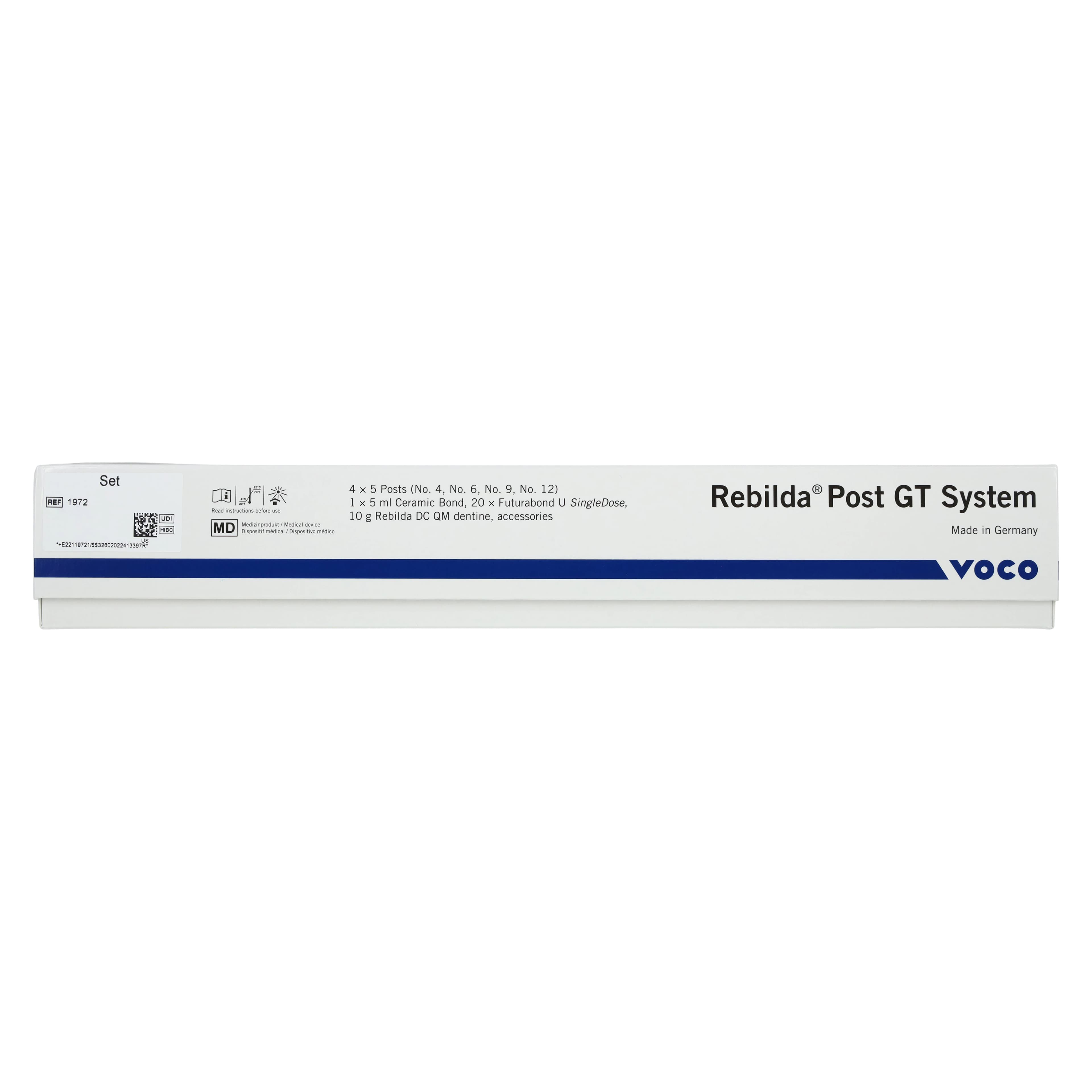 Rebilda Post GT System Kit, Glass Fiber-Reinforced Resin Posts, Assorted Sizes (0.8-1.4 mm), 20 Posts, 5 ml Ceramic Bond, 20 Futurabond U SingleDose, 10 g Rebilda DC Syringe thumbnail 6