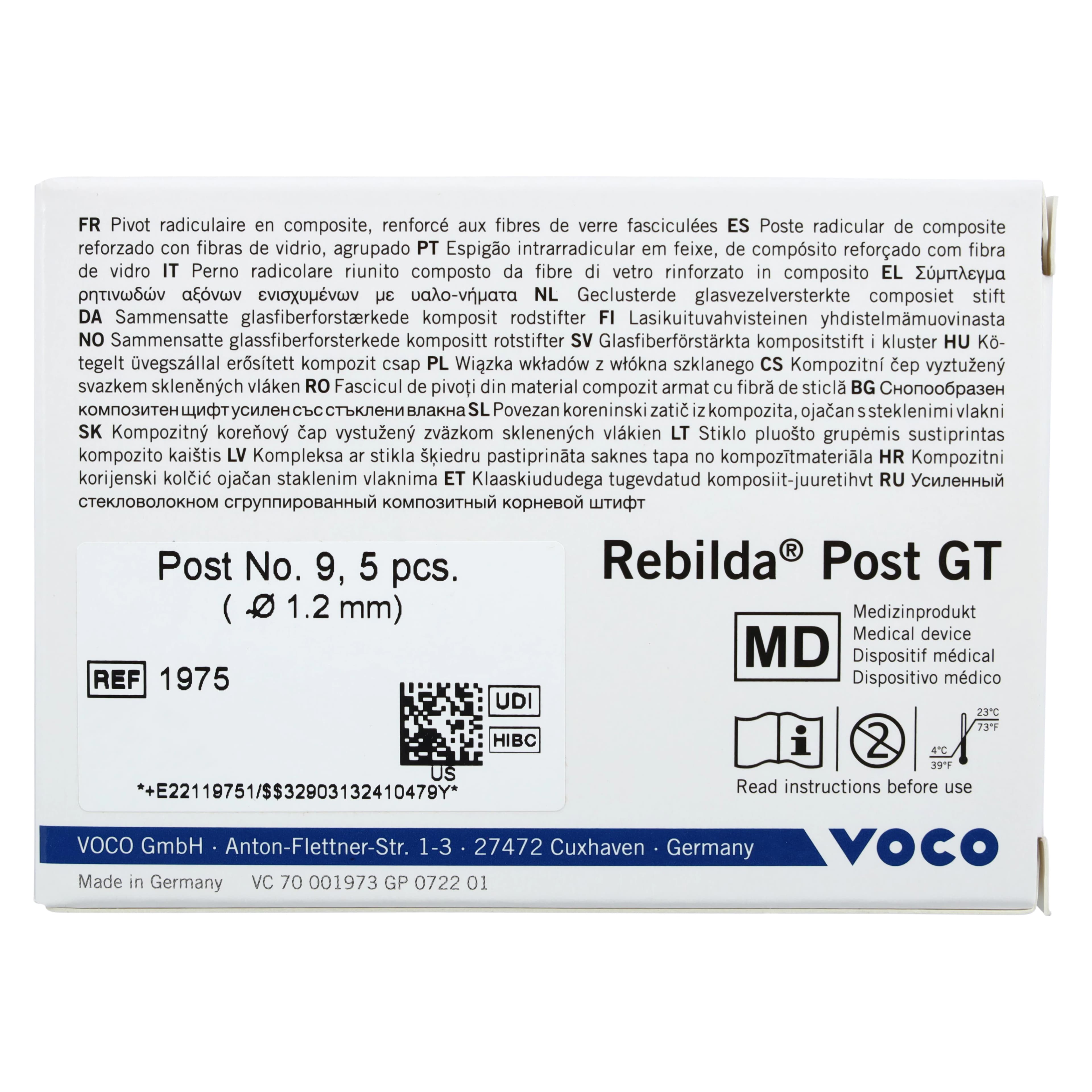 VOCO Rebilda Post GT Bundled Glass Fiber Reinforced Resin Posts, No. 9, 1.2 mm, 5/Pkg thumbnail 5