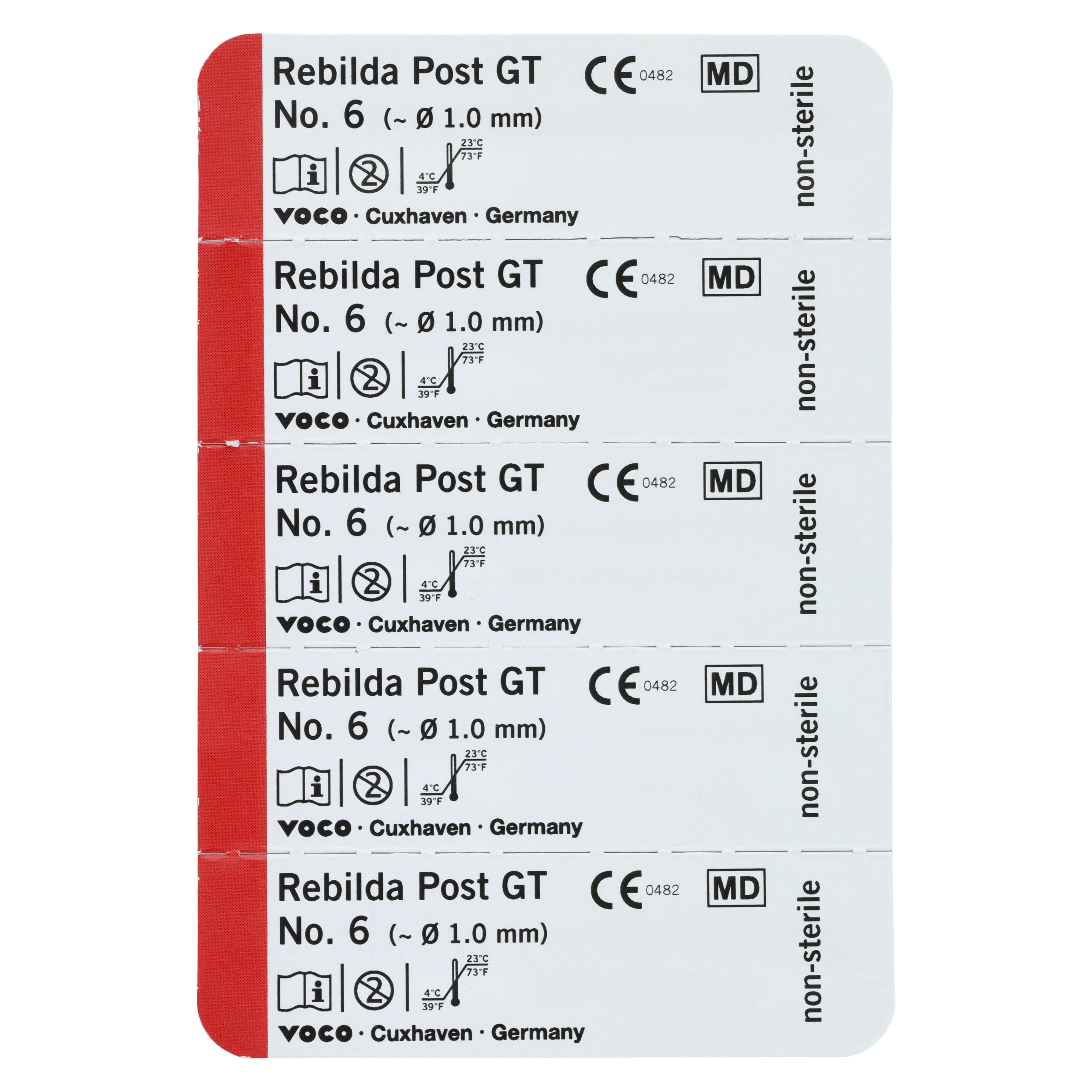 Rebilda Post GT Bundled Glass Fiber Reinforced Resin Posts, Refill #6 Red, 1.0mm Diameter, 20mm Length, Pack of 5 thumbnail 4