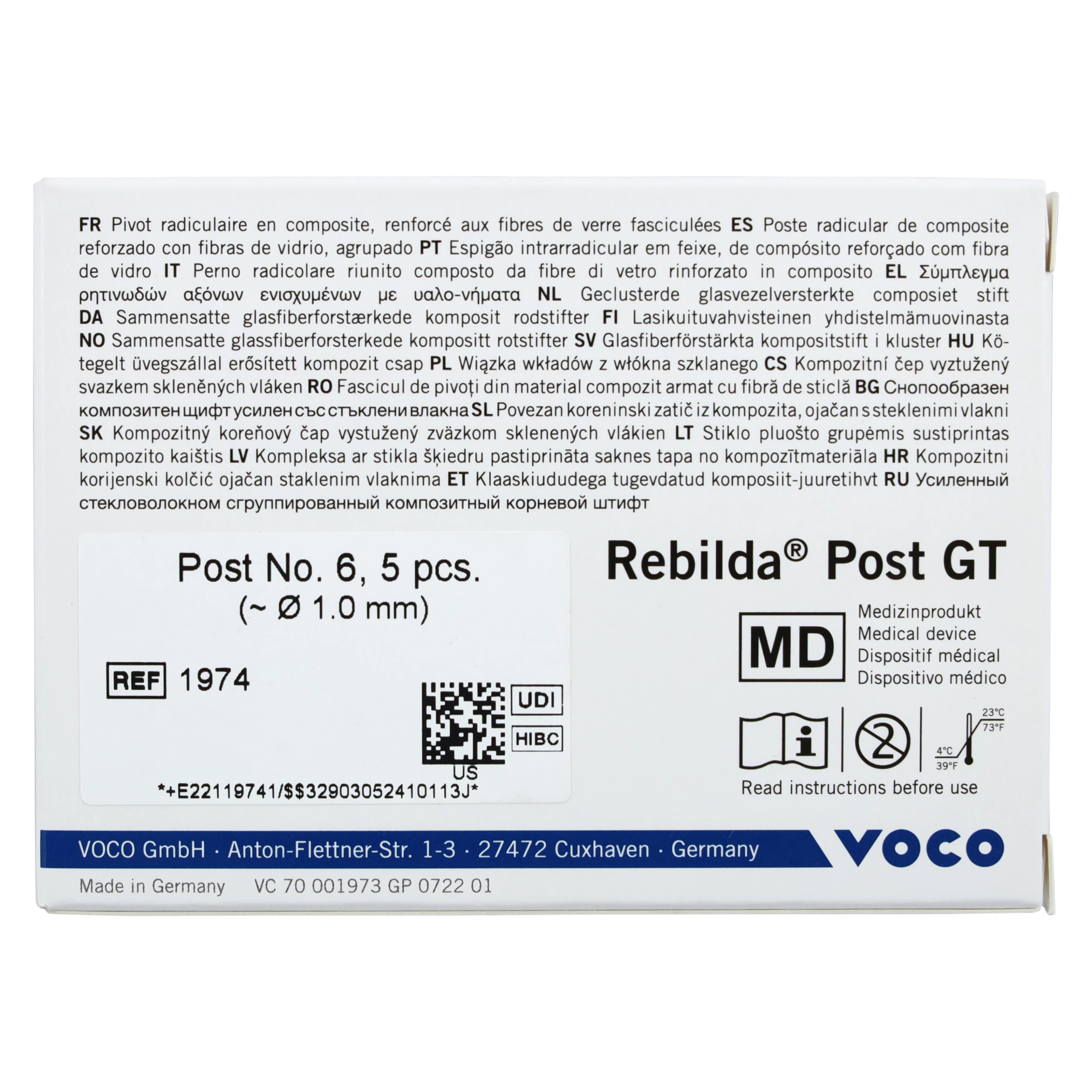 Rebilda Post GT Bundled Glass Fiber Reinforced Resin Posts, Refill #6 Red, 1.0mm Diameter, 20mm Length, Pack of 5 thumbnail 5
