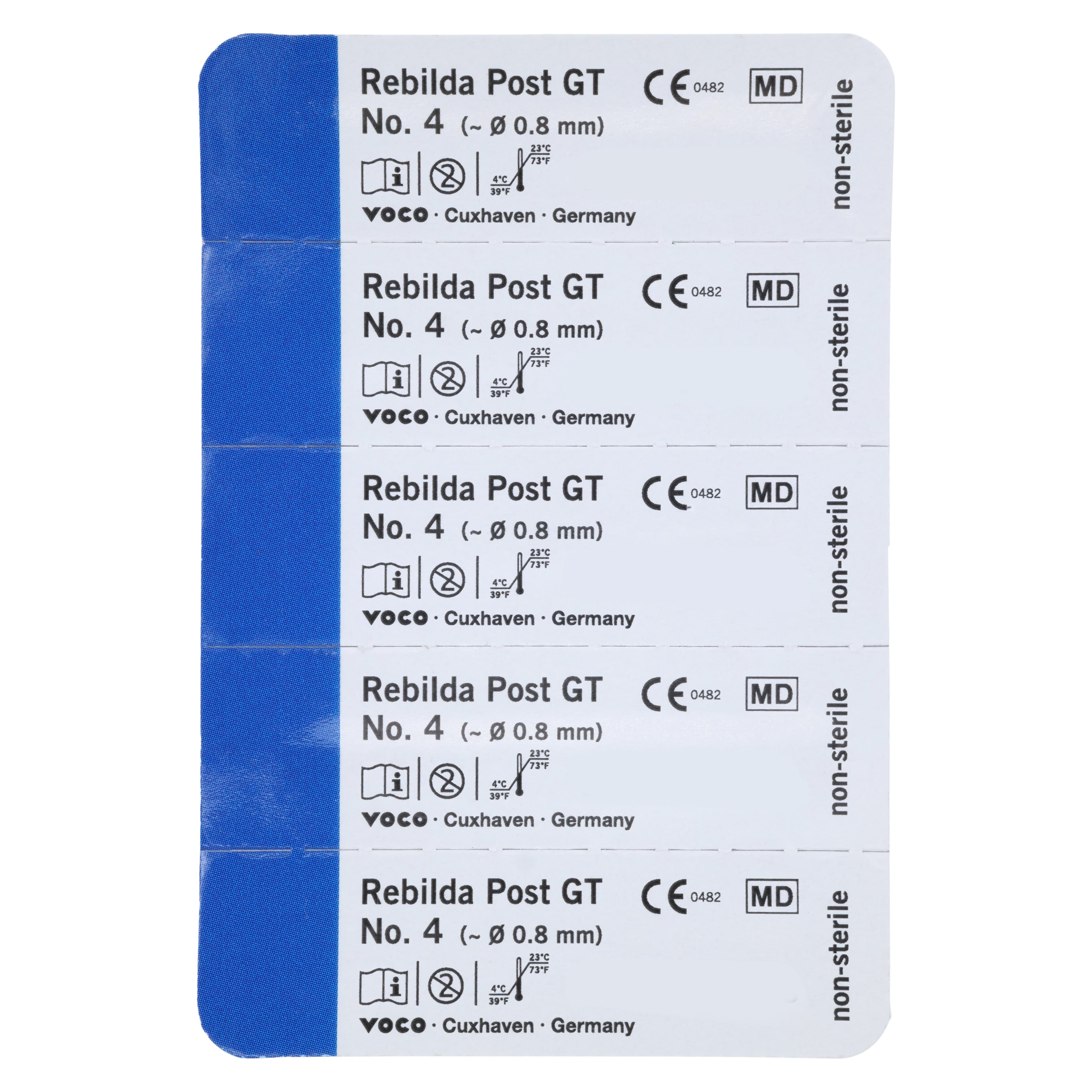 Rebilda Post GT Bundled Glass Fiber Reinforced Resin Posts, Refill #4 Blue, 0.8mm, 5/Pkg thumbnail 3