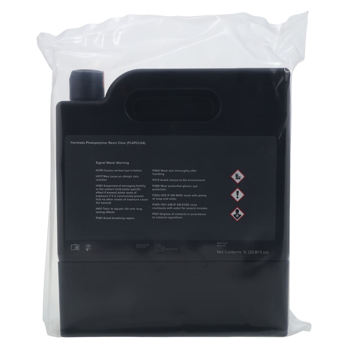 Formlabs Clear Resin V4.1 3D Printing Resin, 1L Cartridge thumbnail 2