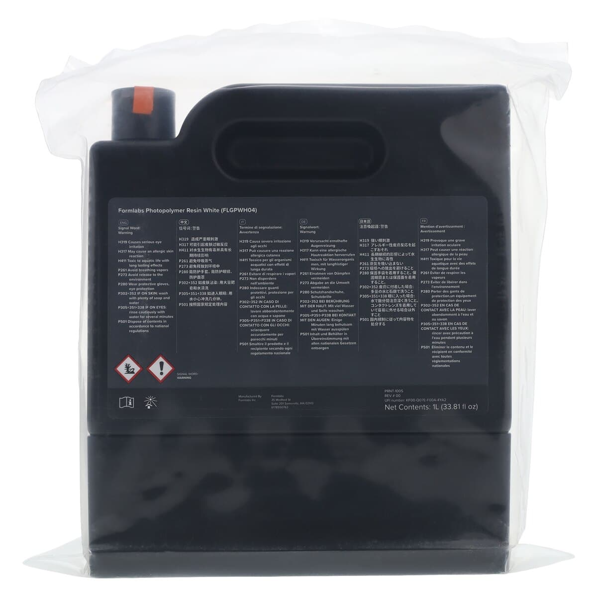 Formlabs White Resin Cartridge 1L thumbnail 3