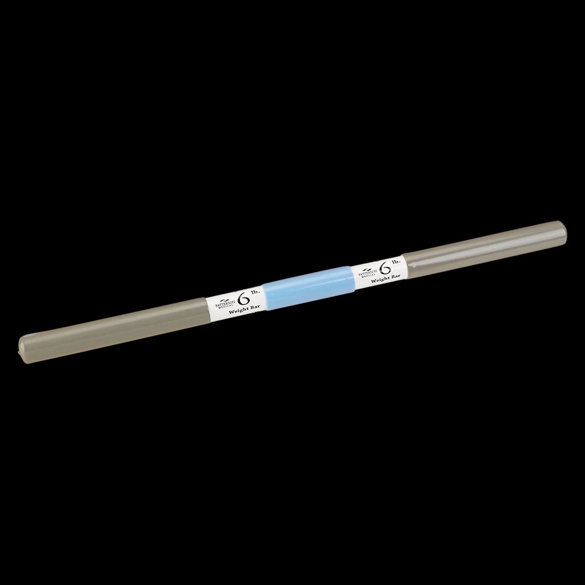 Performance Health Weight Vinyl Grip Bar for Rehab, 6 lb, Light Blue/Gray - Weight Vinyl Grip Bar f/ Rehab - Image 1