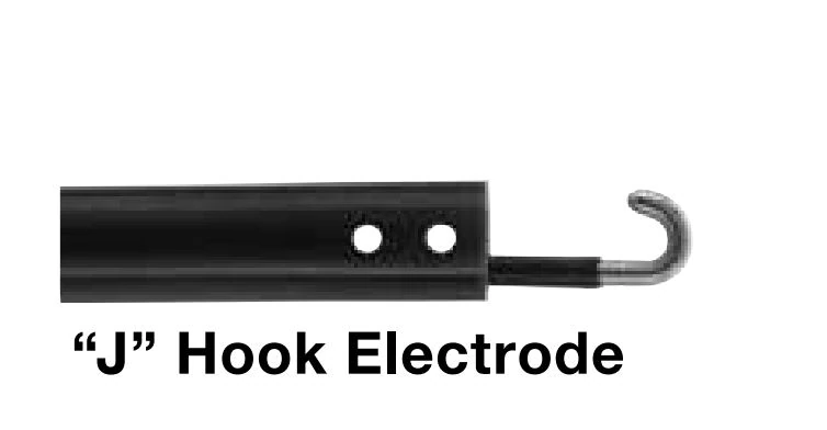 Conmed Universal Plus J-Hook Laparoscopic Electrode, 5mm x 32cm, Removable, Sterile, Single-Use, 5/Case - Lap Elect,Removeable,32,J-Hook - Image 1