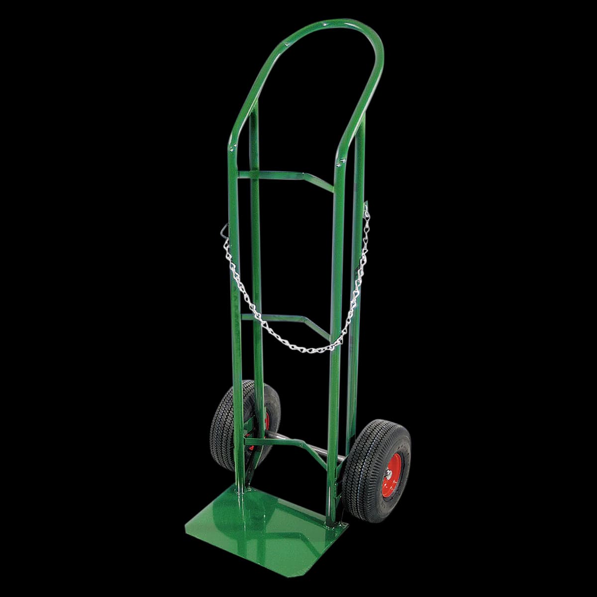 Anthony Welded Products Single Pneumatic Cart Cylinder Delivery Cart, Steel, Mobile, Green - Cart Cylinder Dlvry Sngl Pneu - Image 1