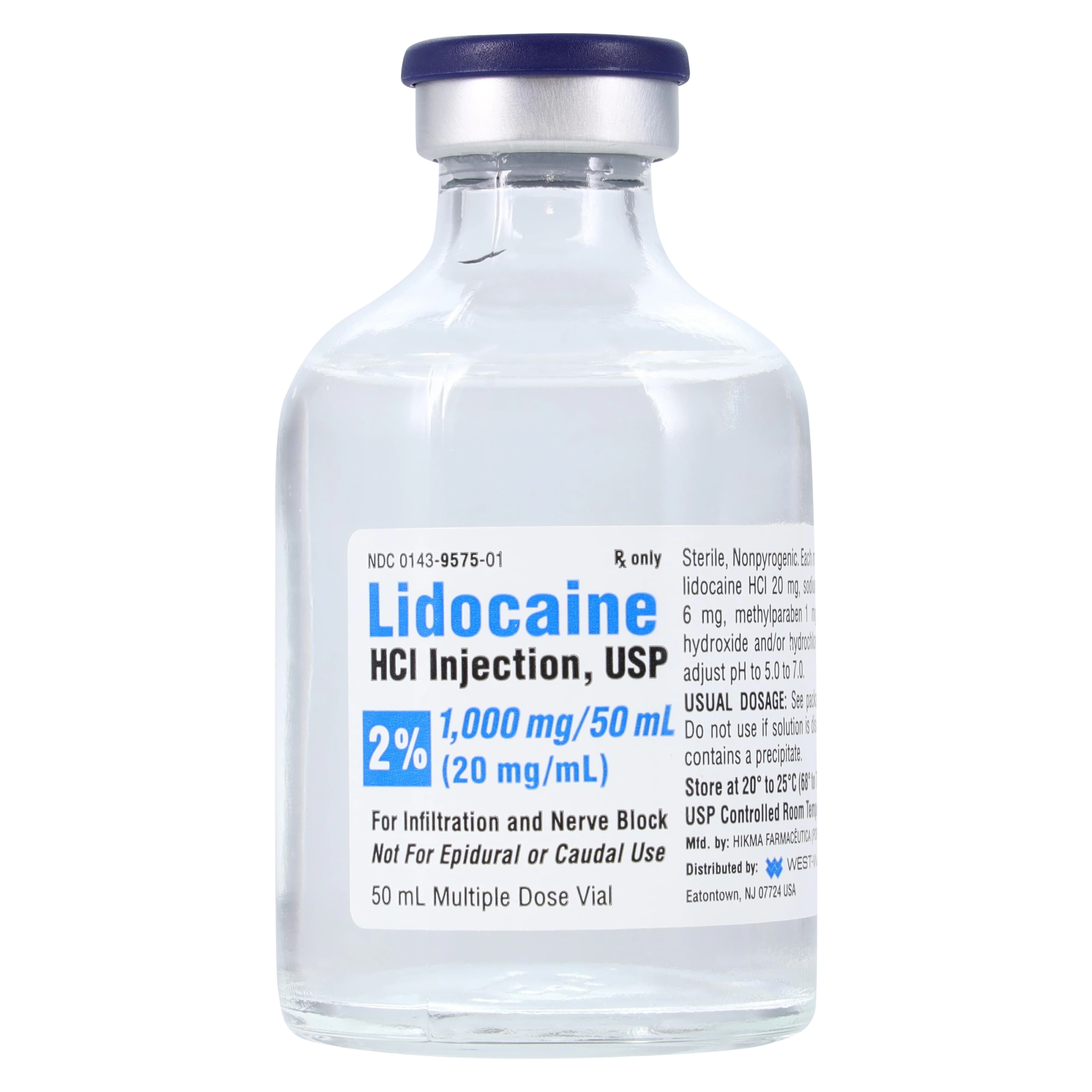 Lidocaine HCl Injection 2% MDV 50mL, 10/Package thumbnail 3