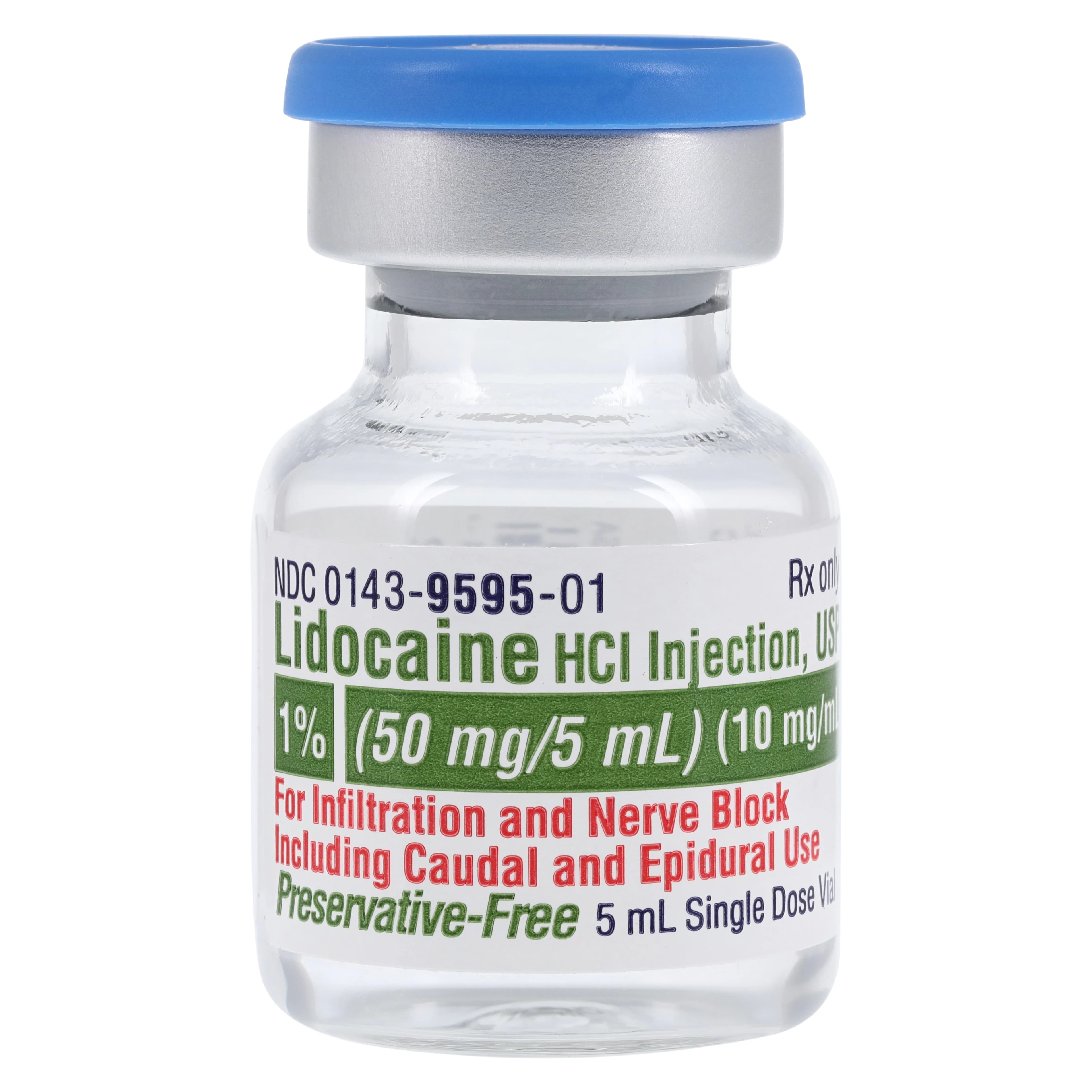 Lidocaine HCl Injection 1% Preservative-Free SDV 5mL (25/Pkg) thumbnail 3