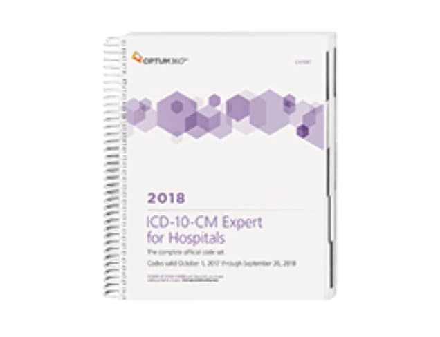 ICD-10-CM Expert for Hospitals 2018 Instructional Book, Spiralbound, English - ICD-10-CM Expert f/Hospitals - Image 1